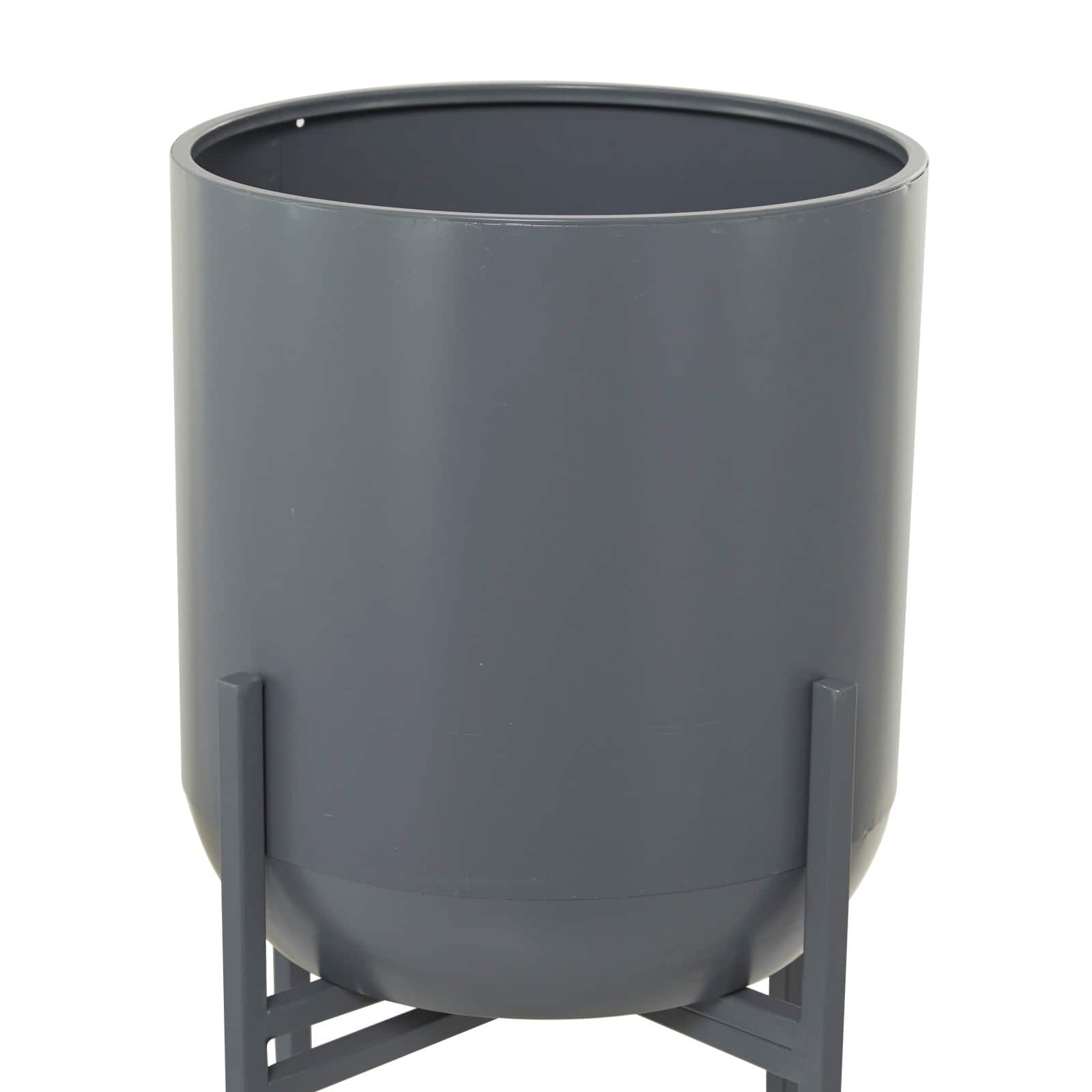 Dark Grey Modern Planter, 13" x 13" x 36"