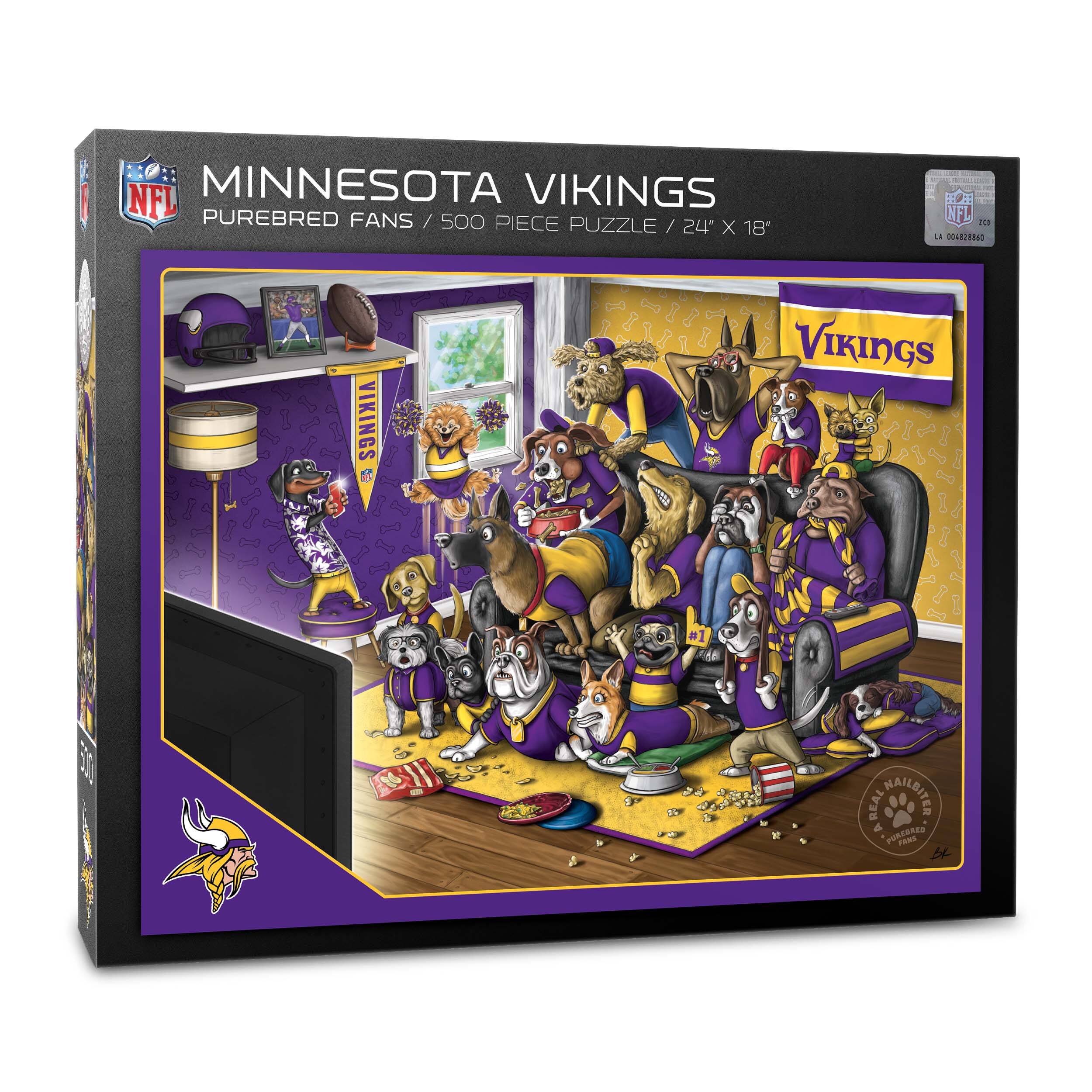 NFL Purebred Fans A Real Nailbiter 500 Piece Puzzle By Youthefan in Minnesota Vikings | 18" x 24" | Michaels®