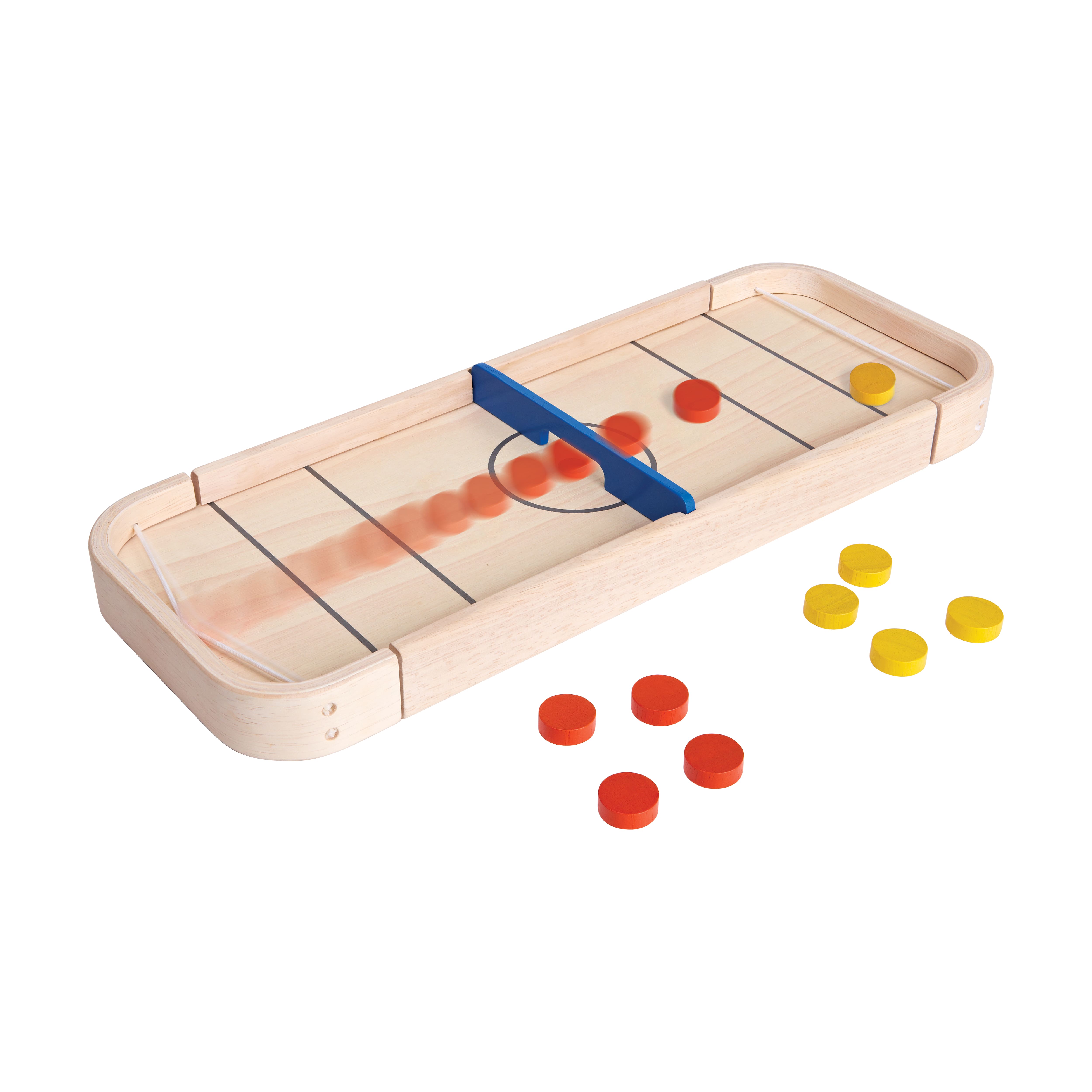 PlanToys 2-in-1 Shuffleboard Game two-sided board 1-2 players