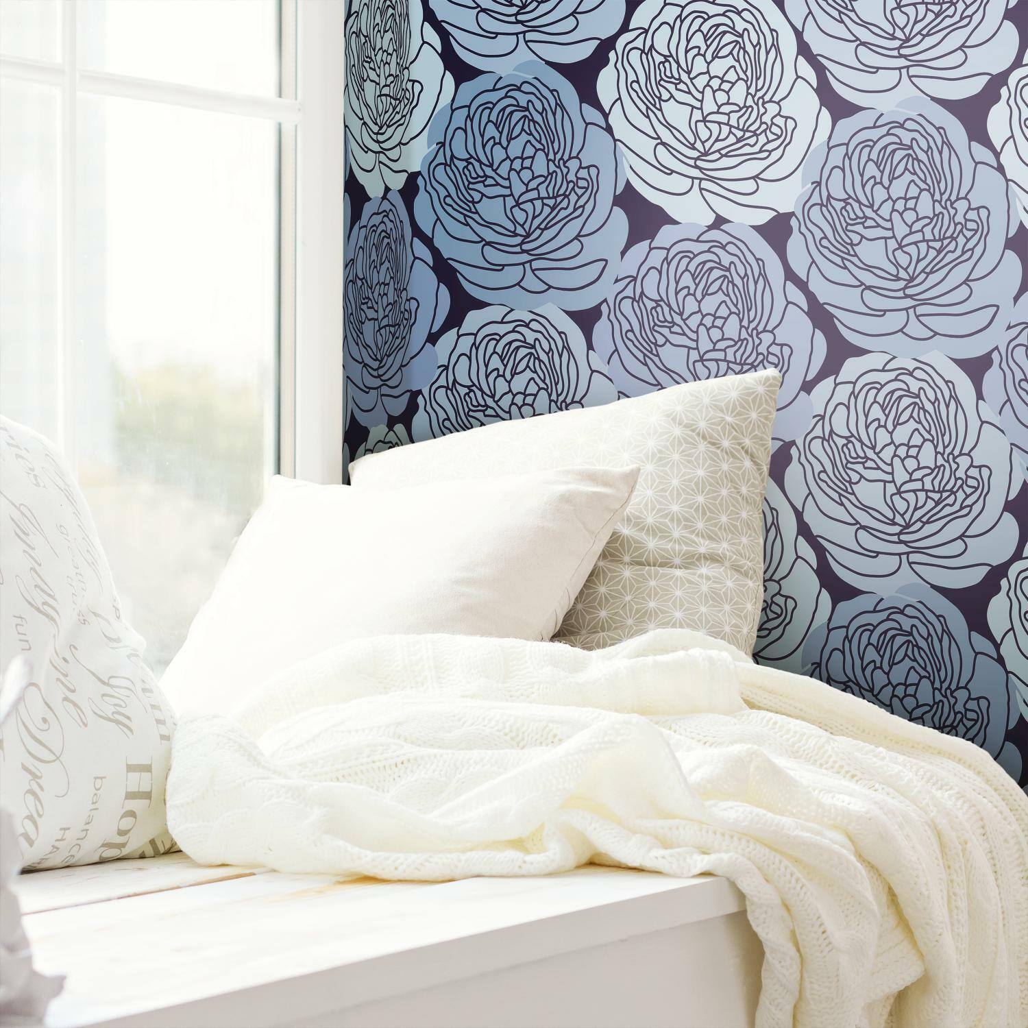 RoomMates Bed of Roses Peel & Stick Wallpaper