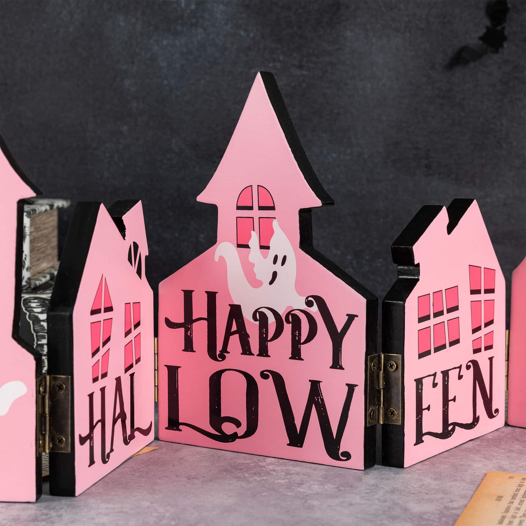 Glitzhome® 24.75" Halloween Wooden House Table Decor