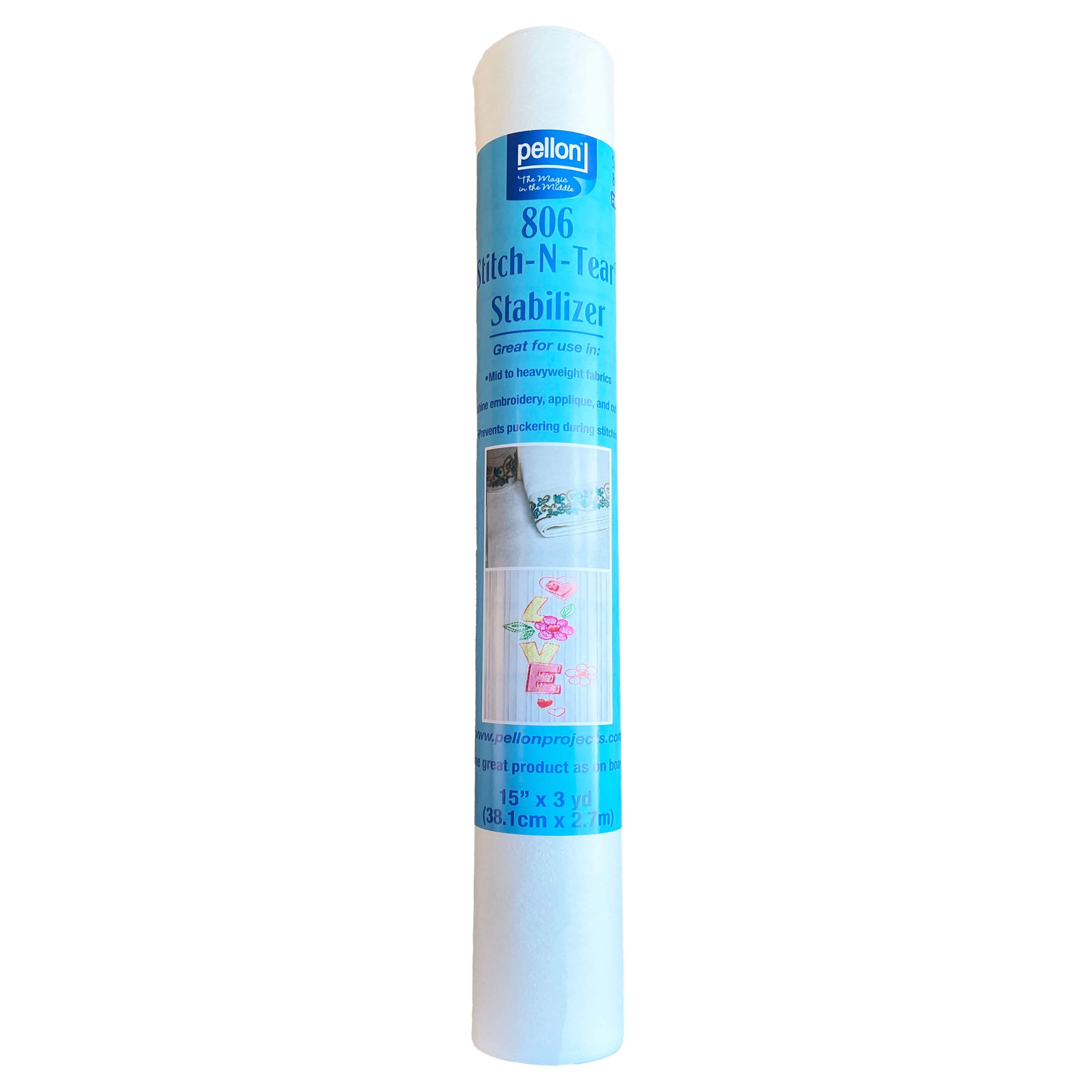 6 Pack: Pellon® 15" x 3yd. 806 Stitch-N-Tear® Stabilizer