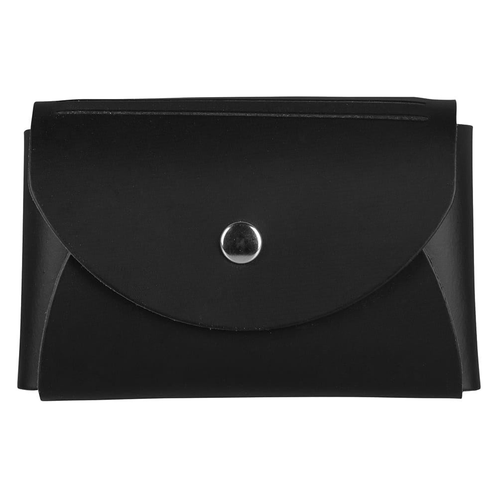 JAM Paper Italian Leather Business Card Holder Case with Round Flap