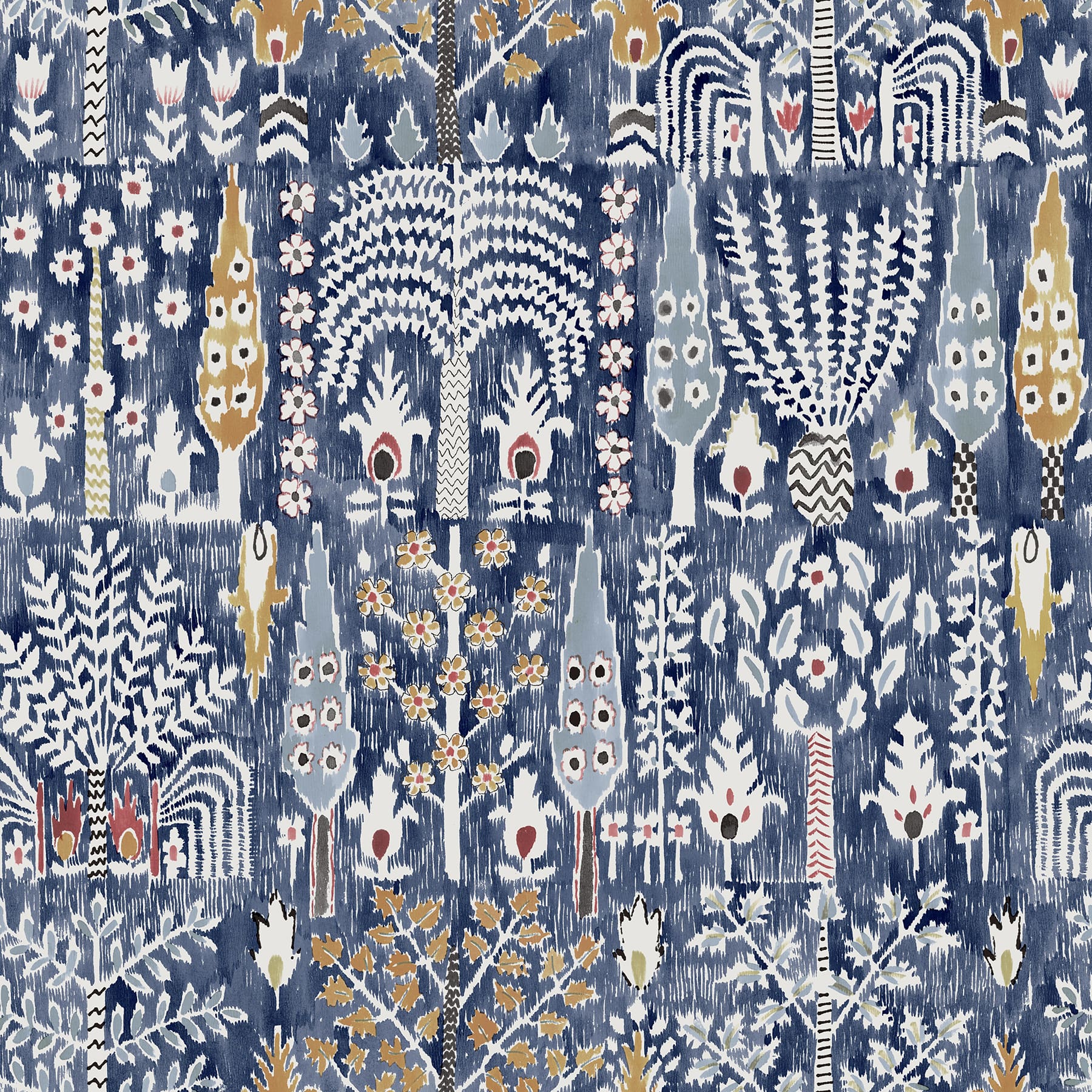 RoomMates Blue Persian Ikat Peel & Stick Wallpaper