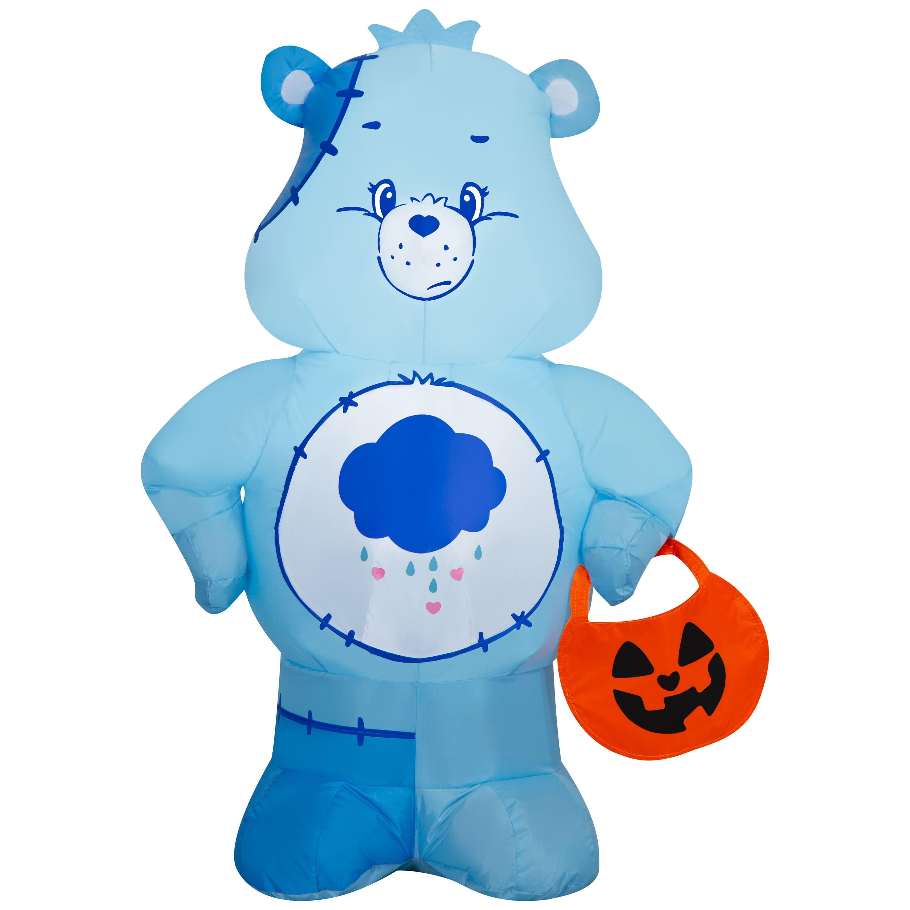 3.2ft. Airblown® Inflatable Care Bears Grumpy Bear with Jack-o’-Lantern Candy Basket Yard Décor