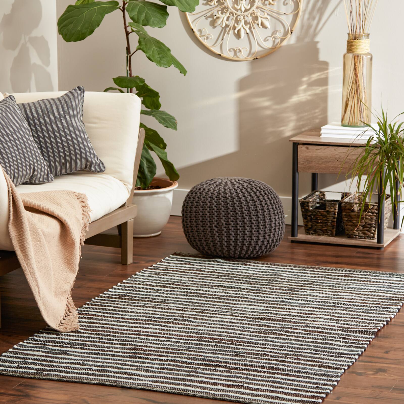 DII® Slim Stripe Cotton Chindi Rug