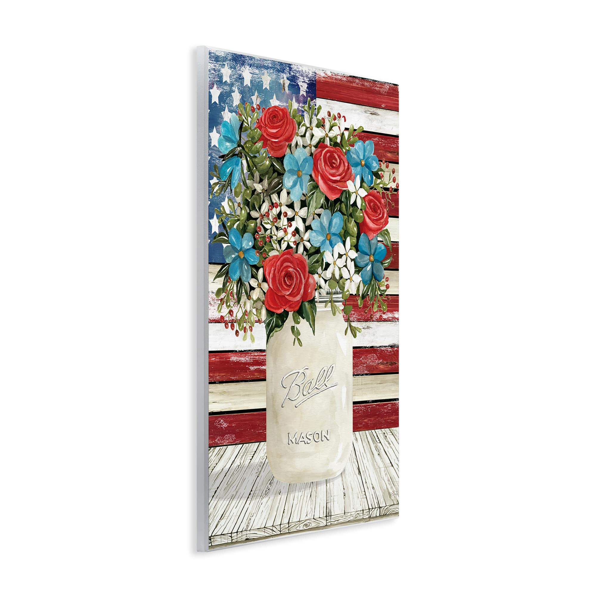 Stupell Industries Americana Flag Festive Bouquet Wall Plaque Art