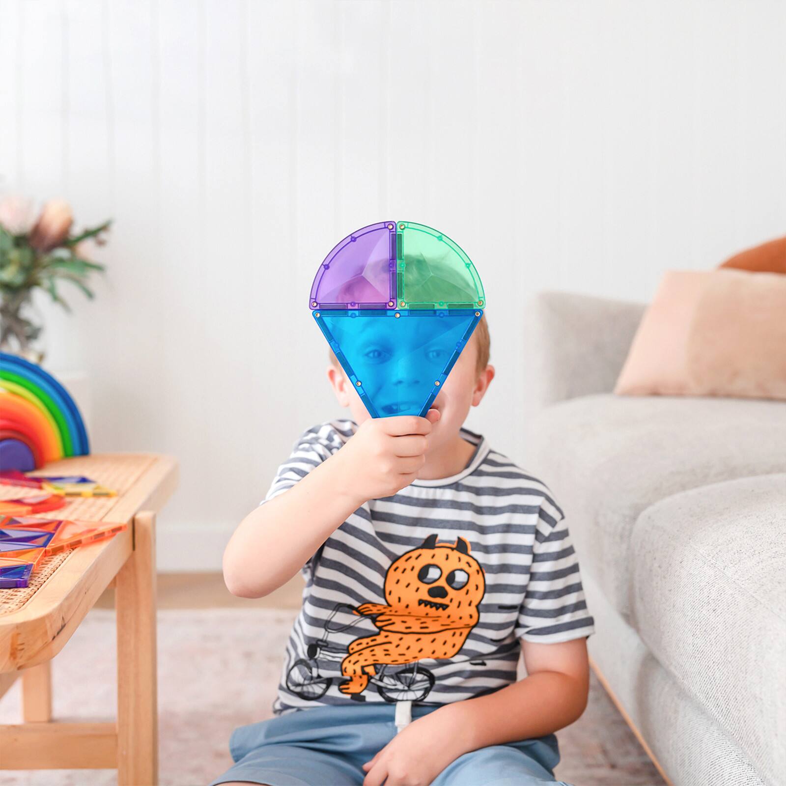 Connetix® Magnetic Tiles Rainbow Shape Expansion Pack Set