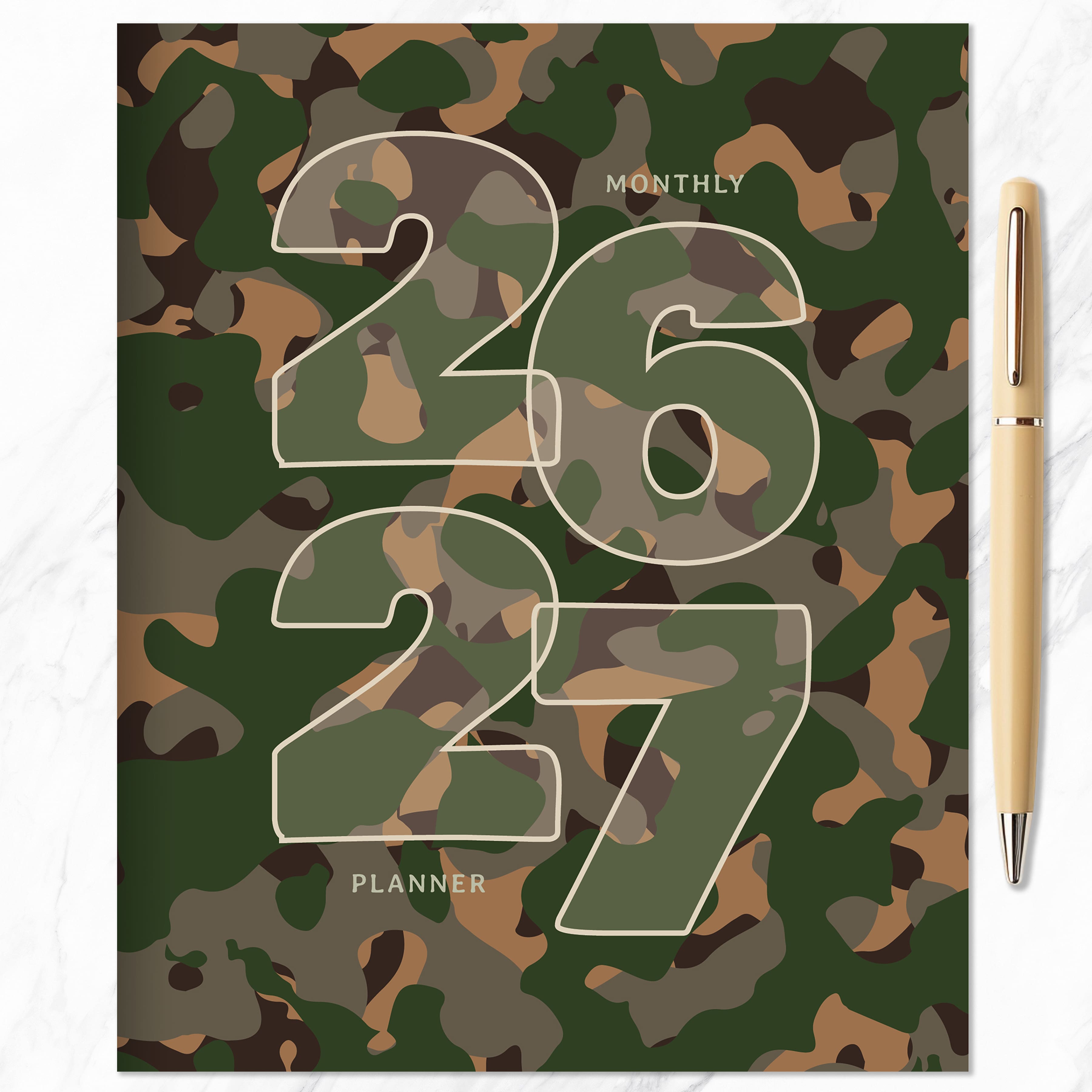 TF Publishing 2026-27 Camo Monthly Planner