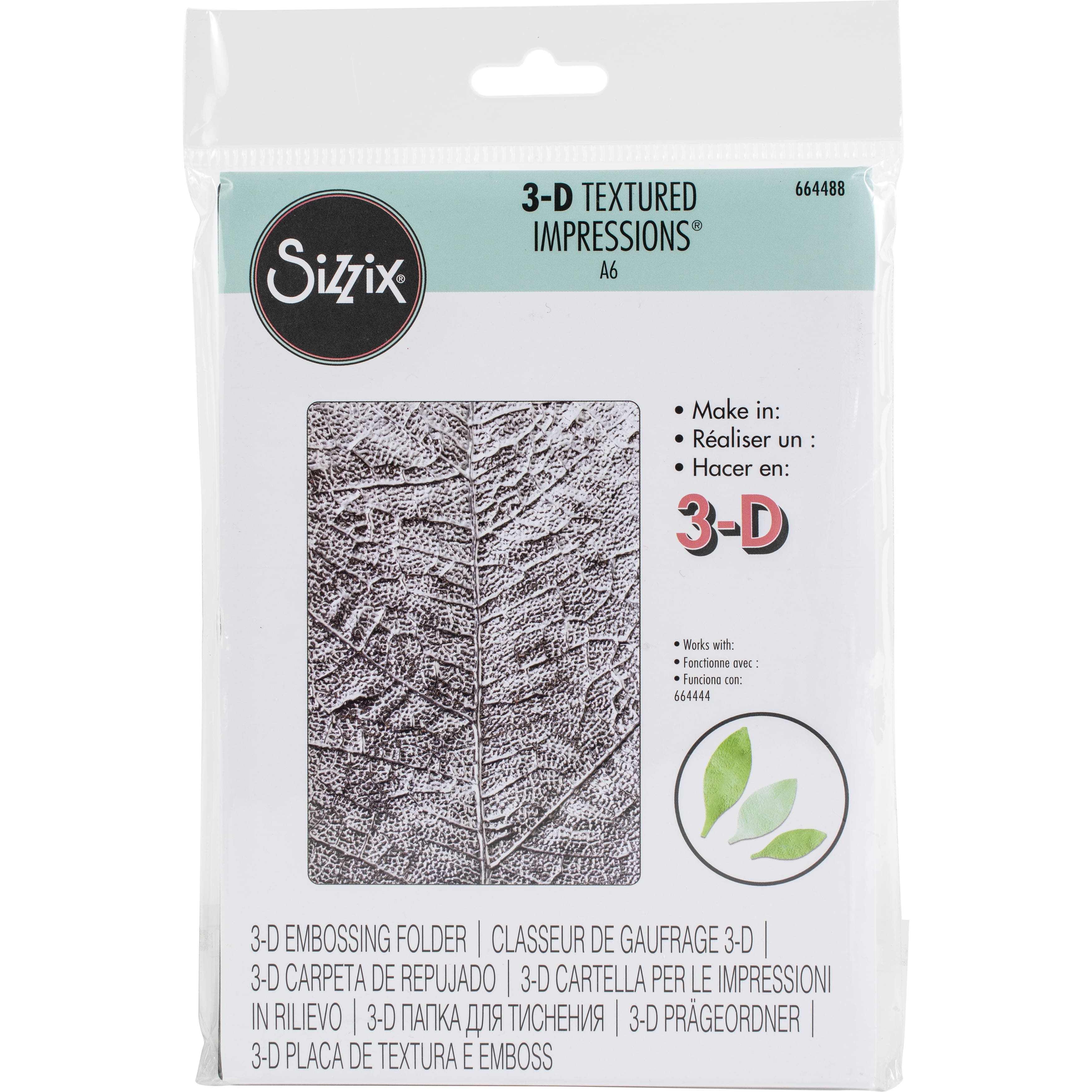 Sizzix® 3D Textured Impressions® Leaf Veins Embossing Folder