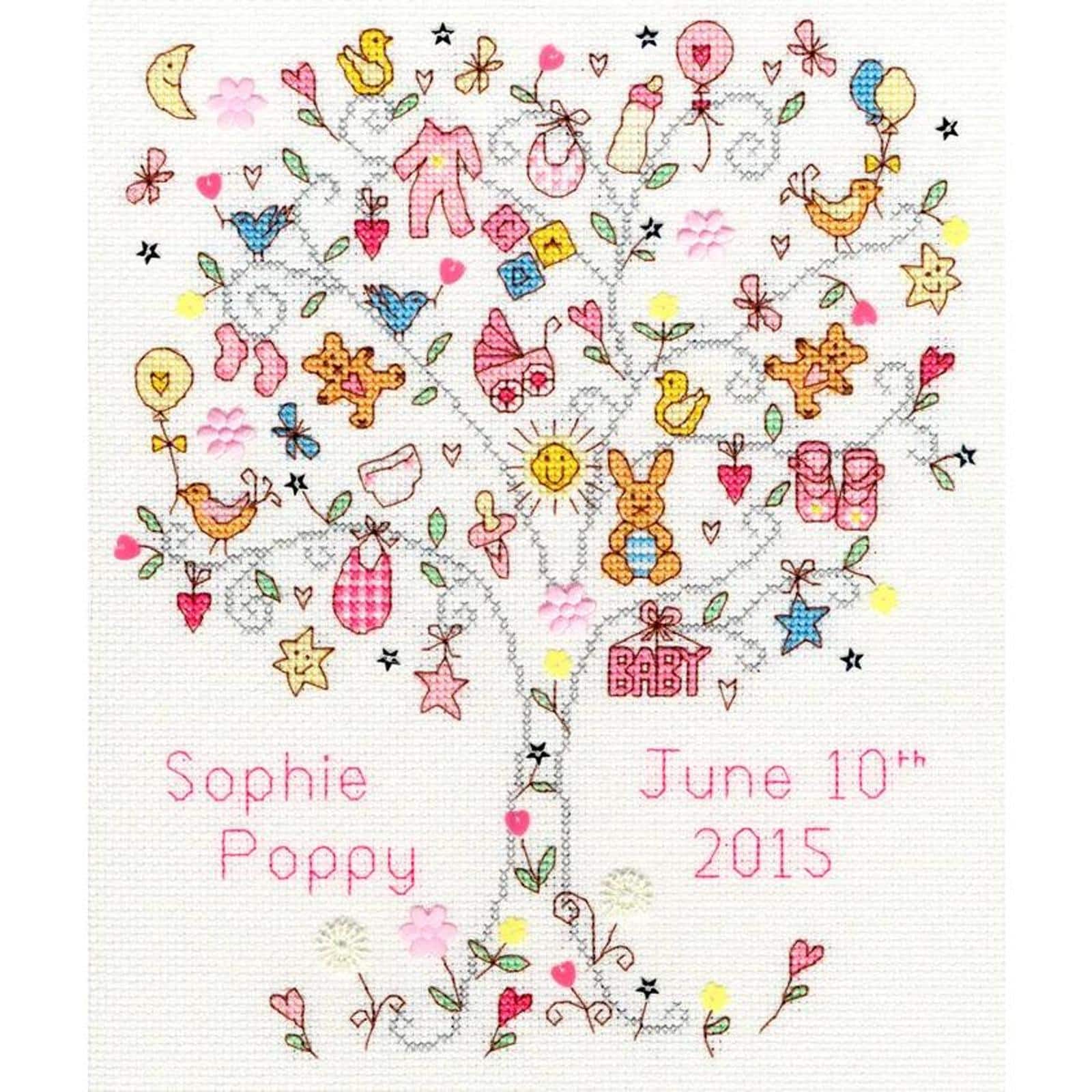 Bothy threads counted cross stitch kit love baby girl XKA7