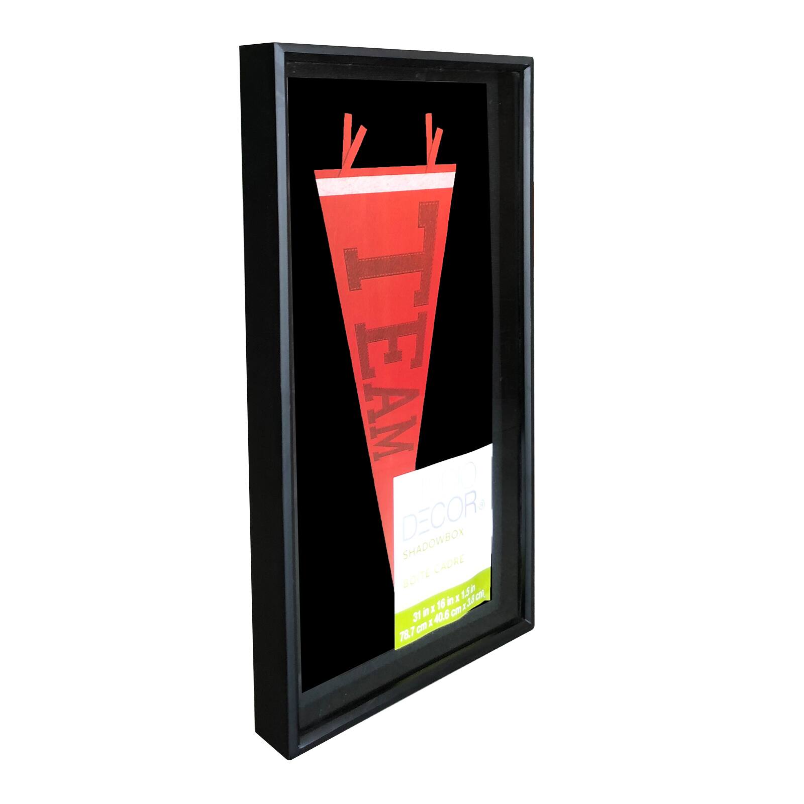 16" x 31" Black Large Shadow Box by Studio Décor®