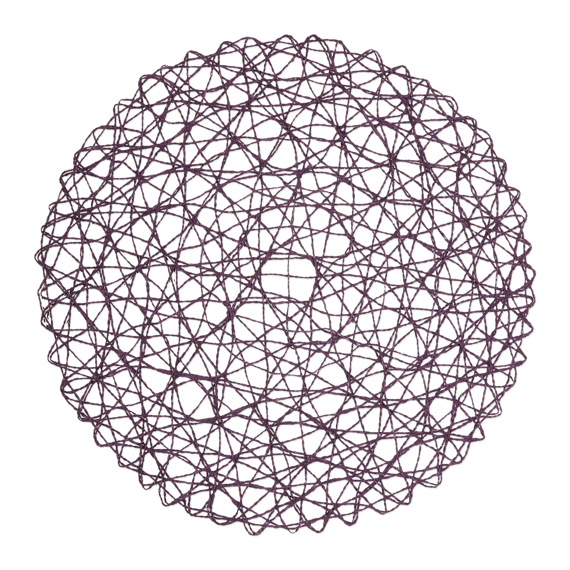 DII® Eggplant Woven Paper Round Placemat (Set of 6)