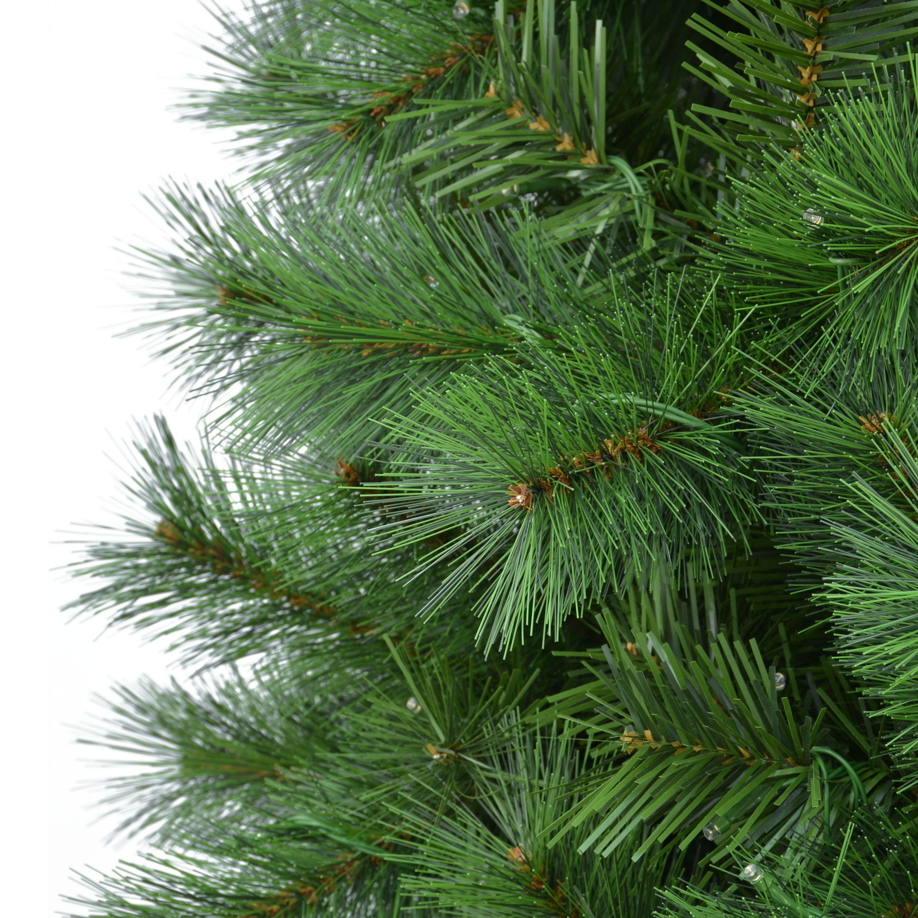 3.5ft. Pre-Lit Battery-Operated Potted Wyoming Pine Artificial Christmas Trees, Warm White LED Lights, 2ct.