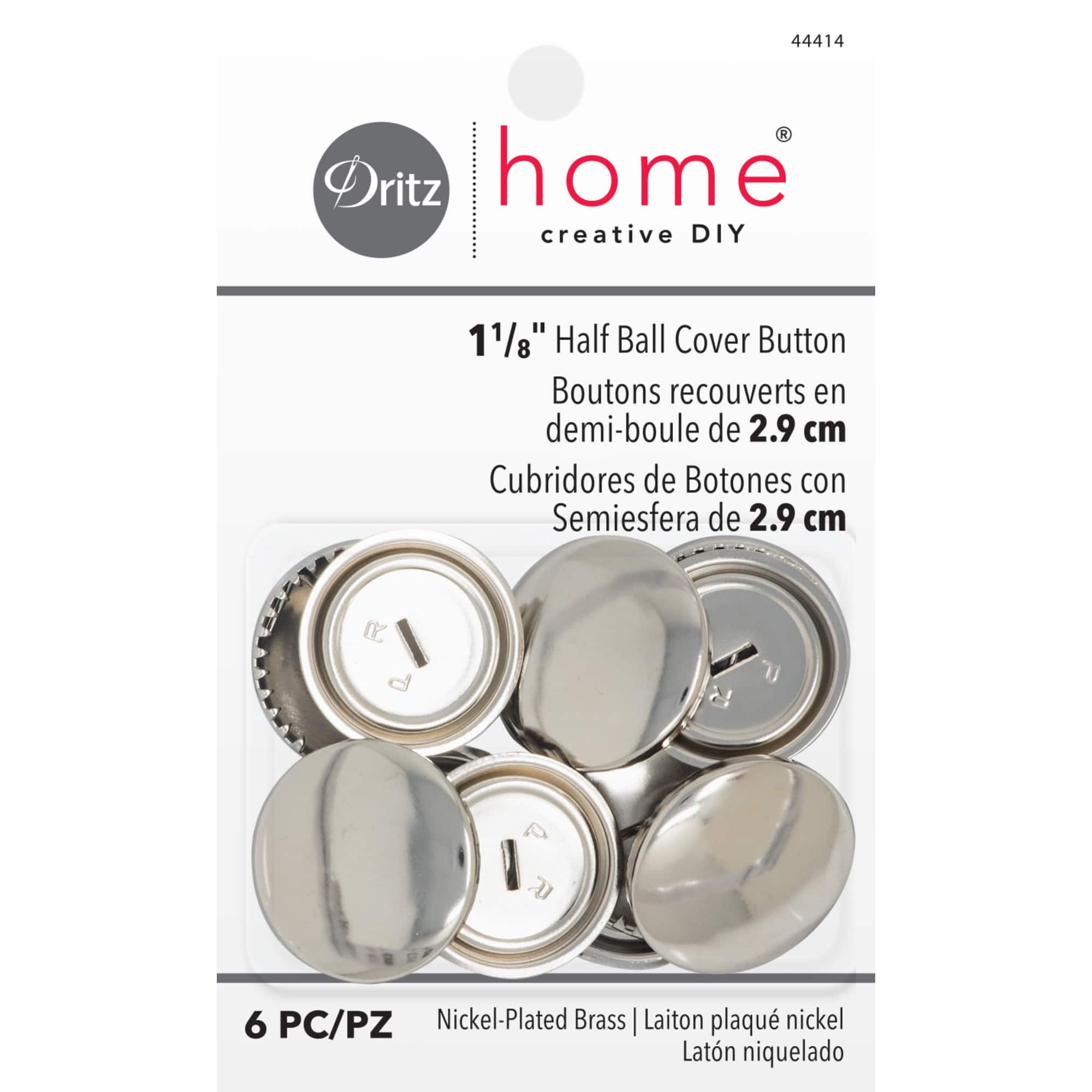 Dritz® Home 1.125" Half Ball Cover Button, 6ct.
