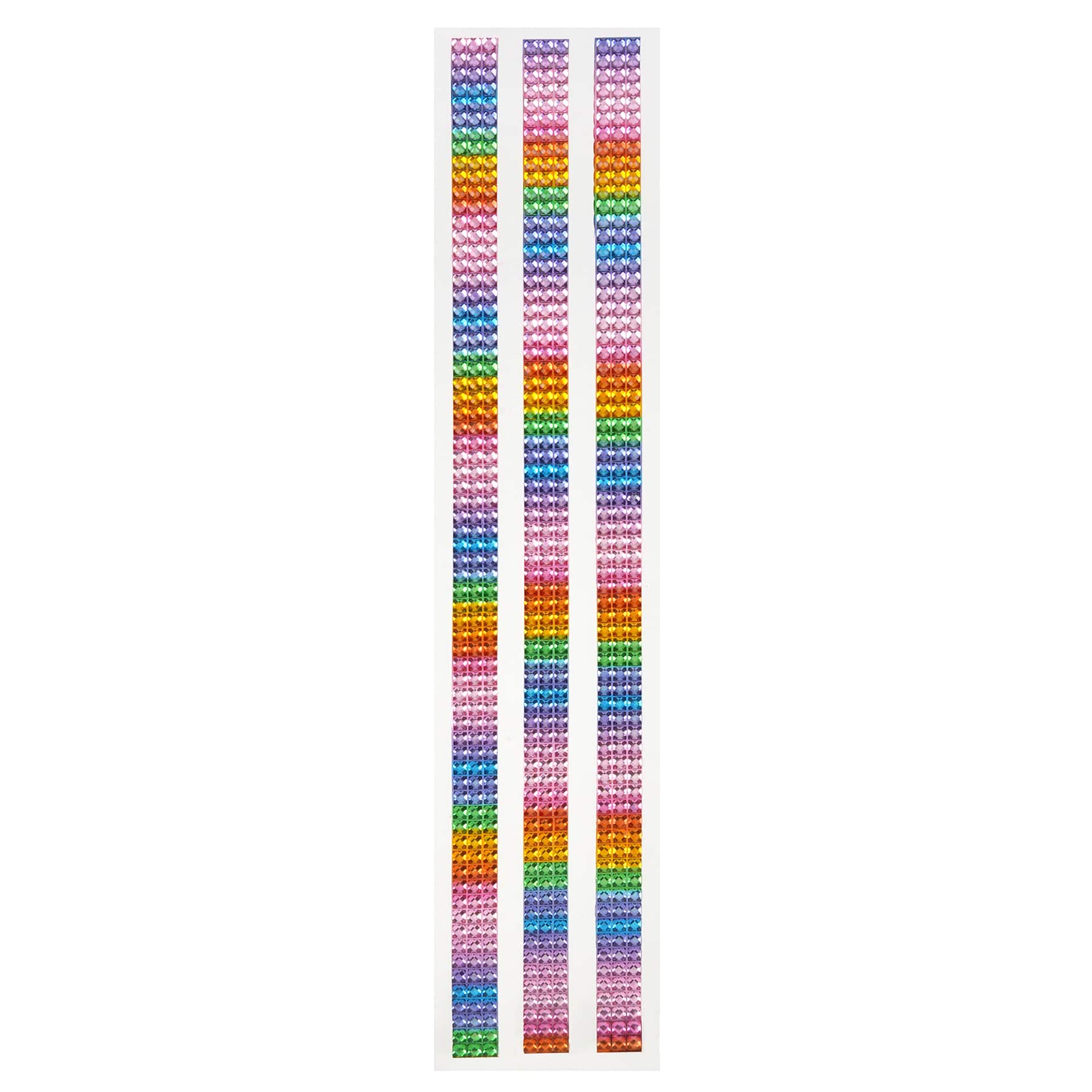 12 Packs: 3 ct. (36 total) Rainbow Border Bling Stickers by Recollections™