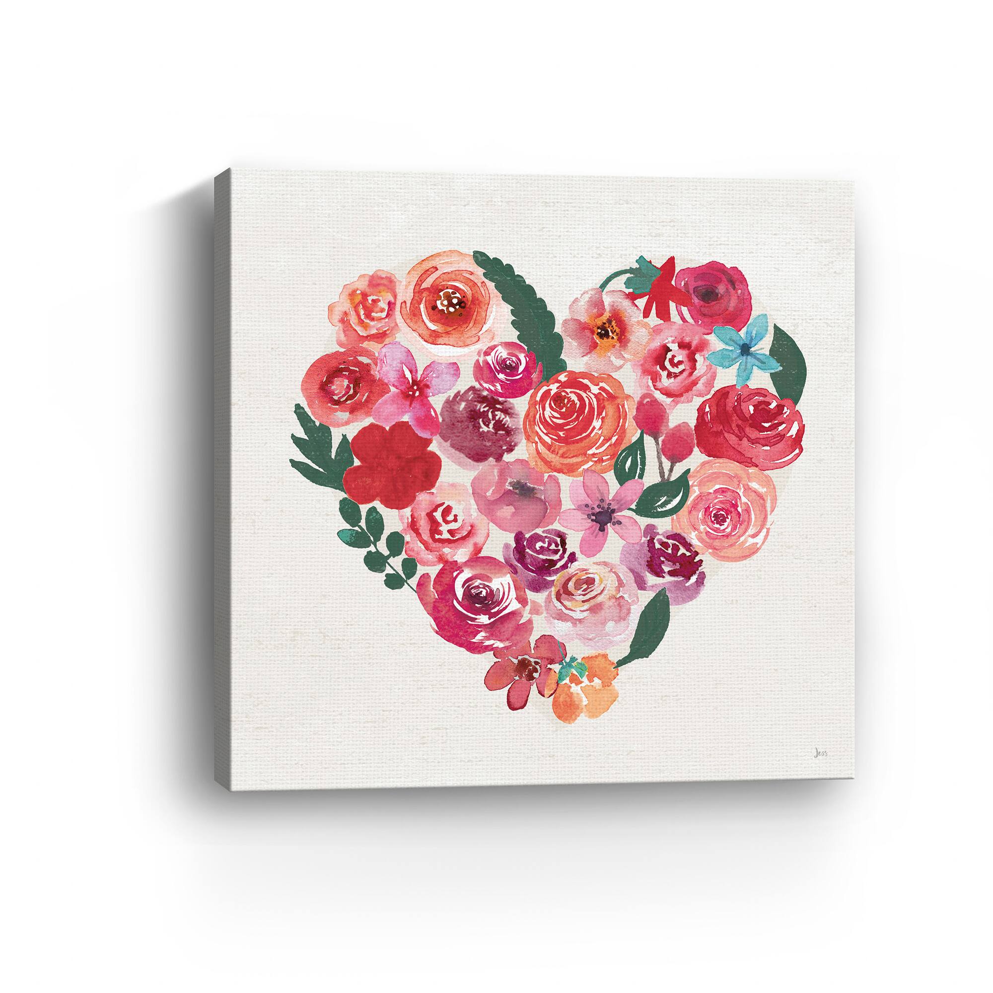 Petals of Love I Dark Canvas Giclée Art