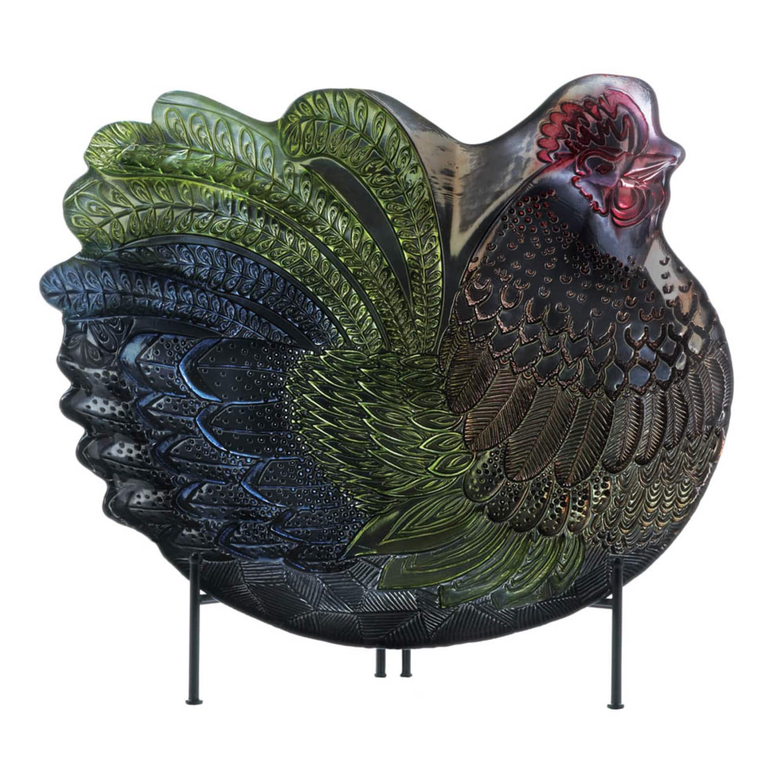 Rooster Decorative Plate 16.75" x 15" x 2