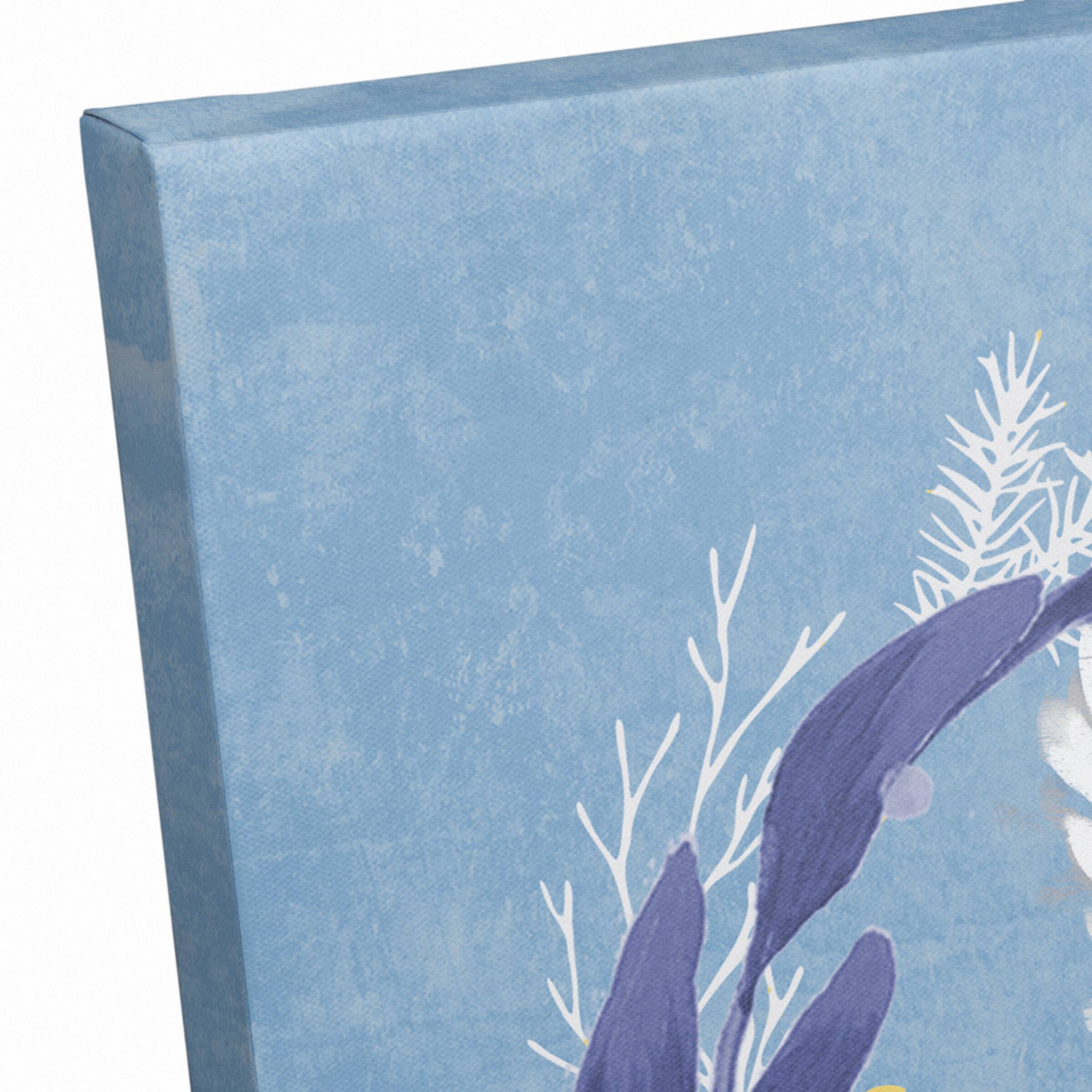Happy Hanukkah Dove 16x16 Canvas Wall Art