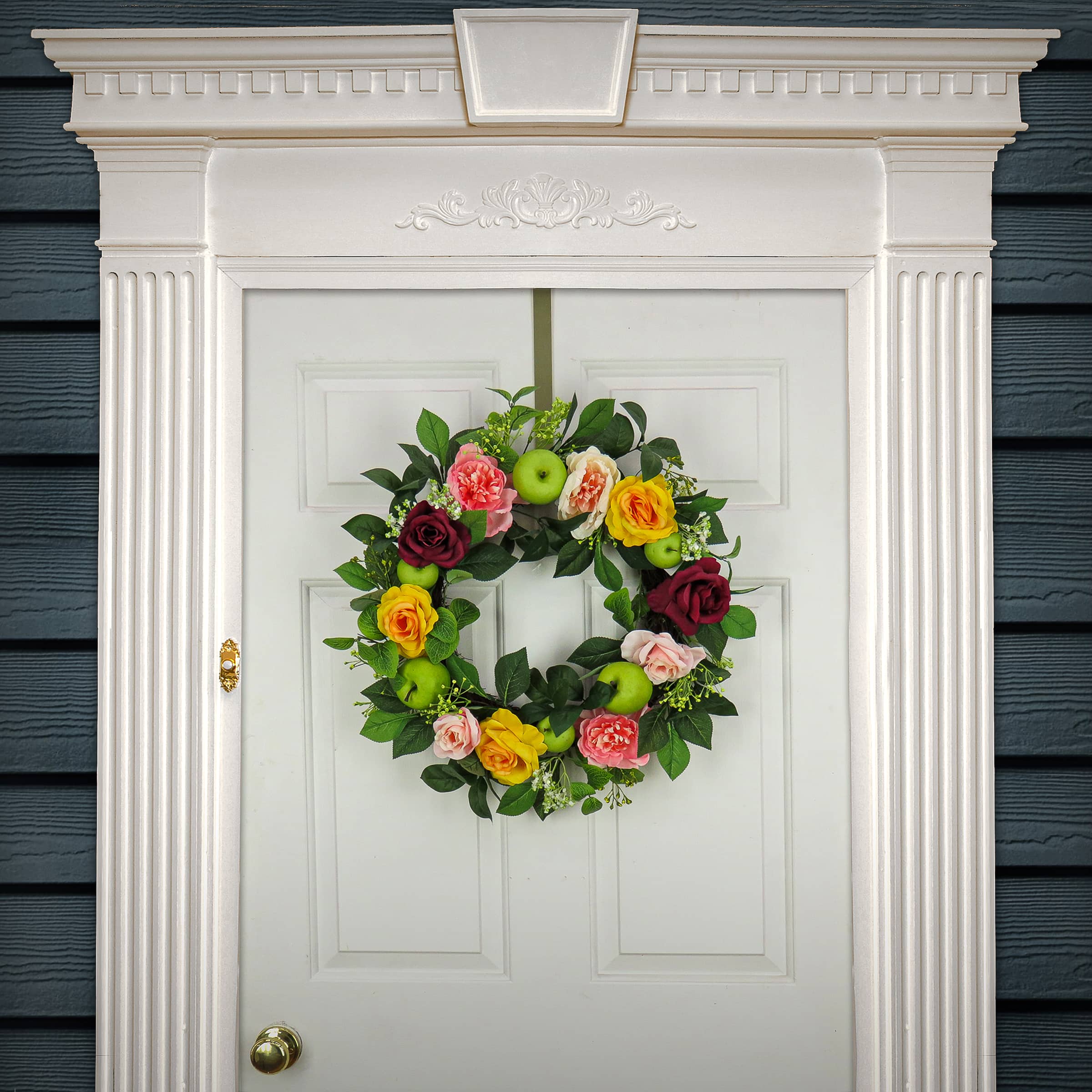 22'' Rose, Peony, and Apple Wreath