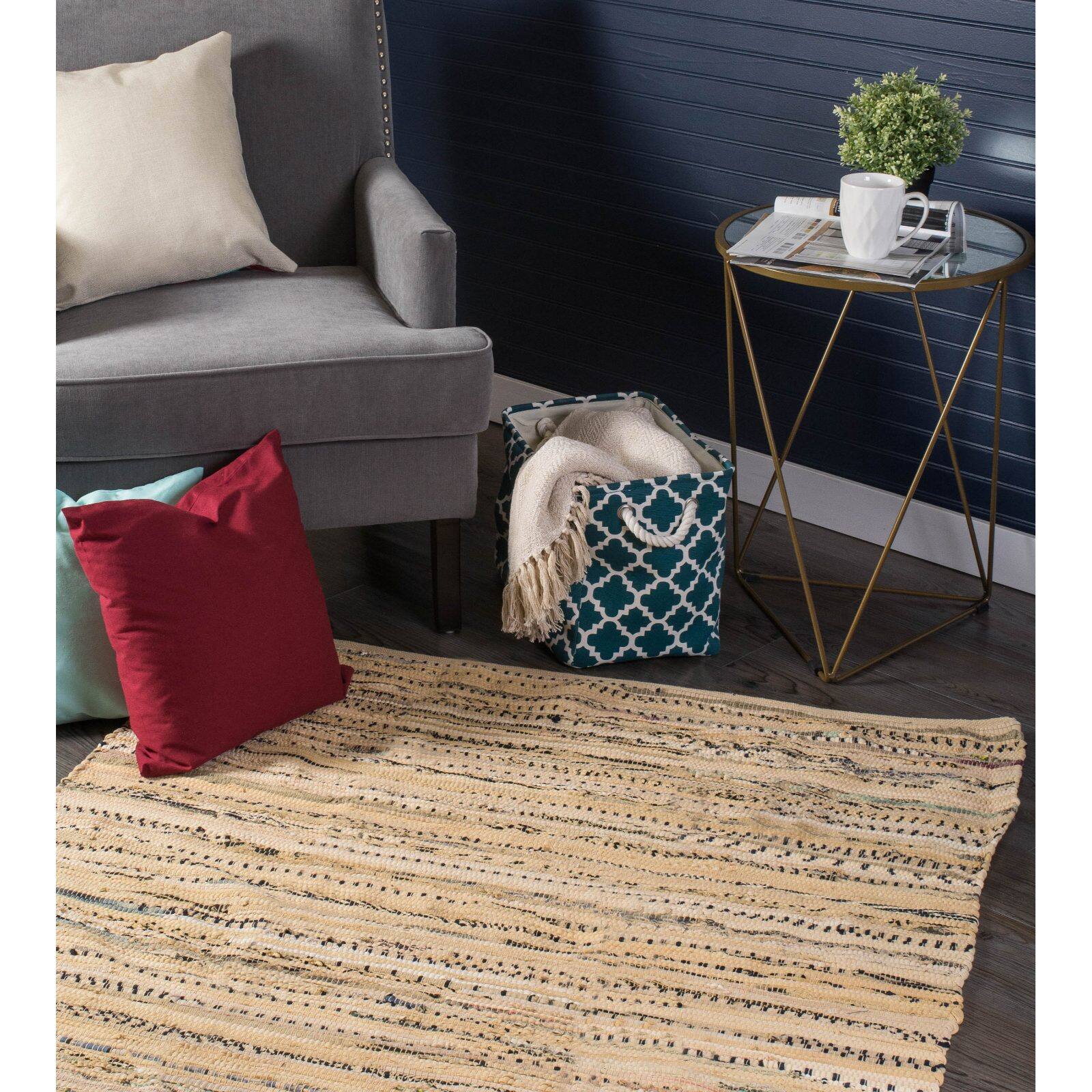 DII® Multi Taupe Rag Rug, 4ft. x 6ft.