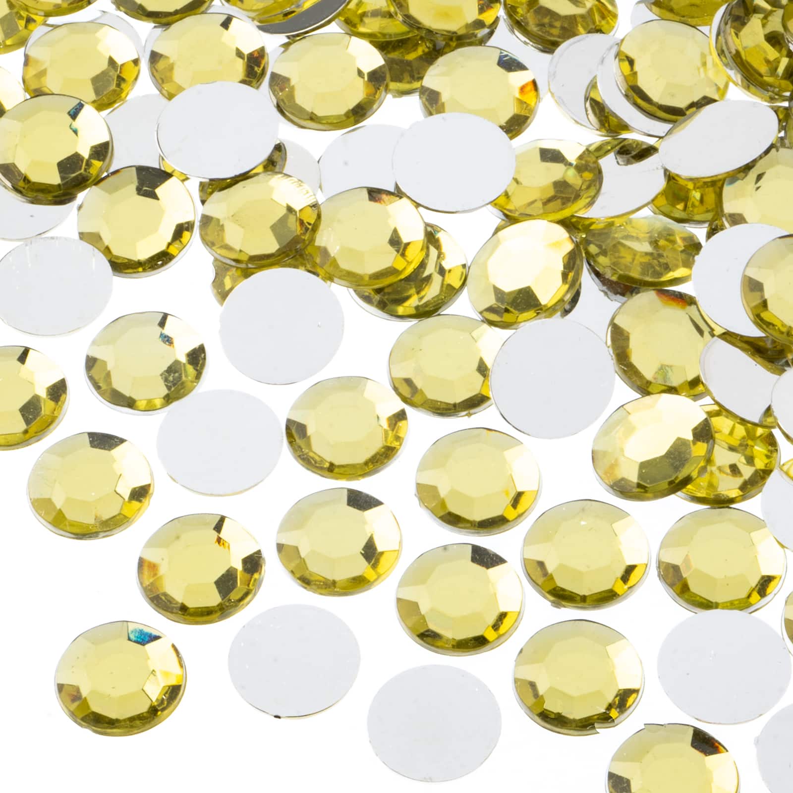 John Bead 12mm Acrylic Round Flat Back Rhinestones, 400ct.