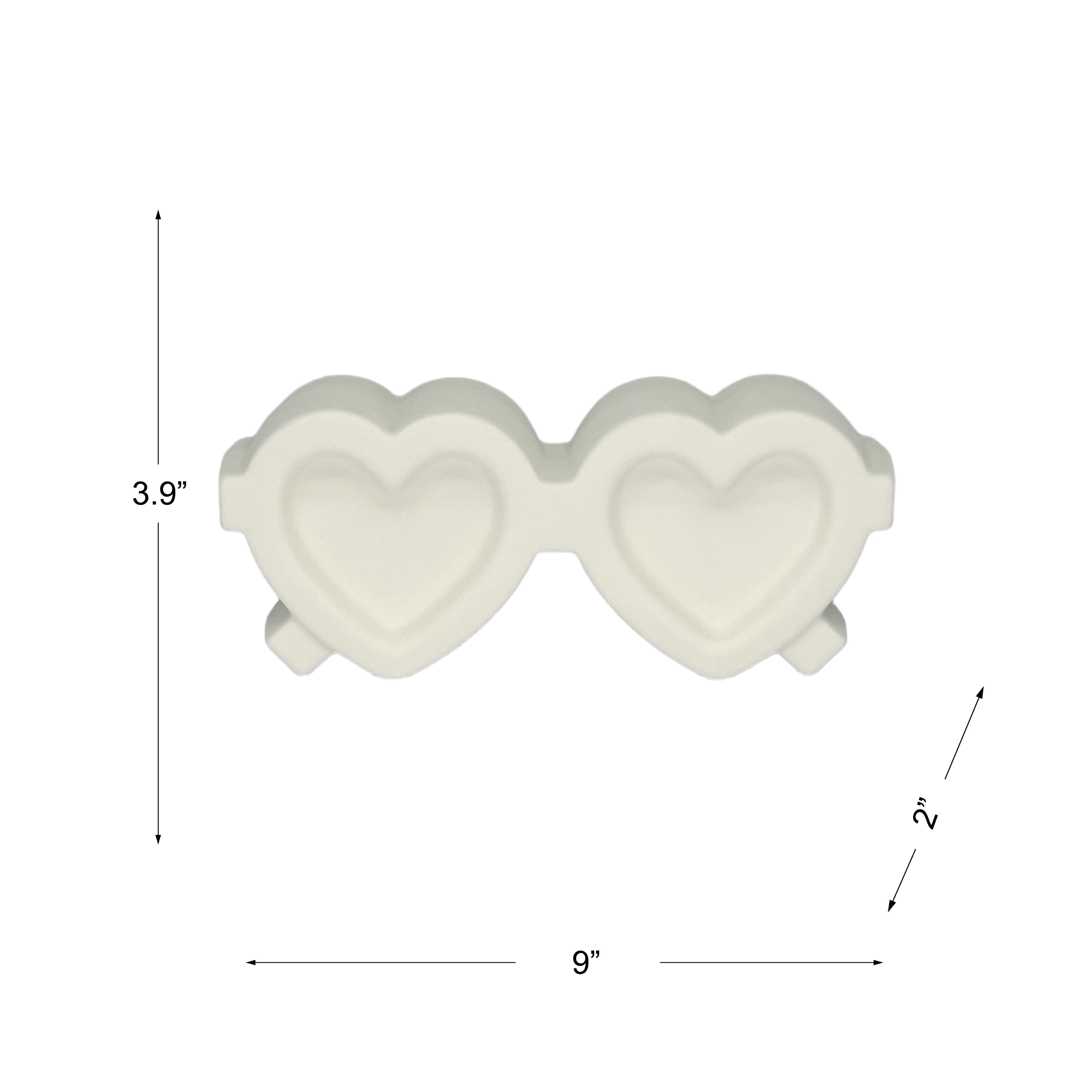 Jonathan Adler x Michaels 9" DIY Ceramic Heart Glasses Figurine