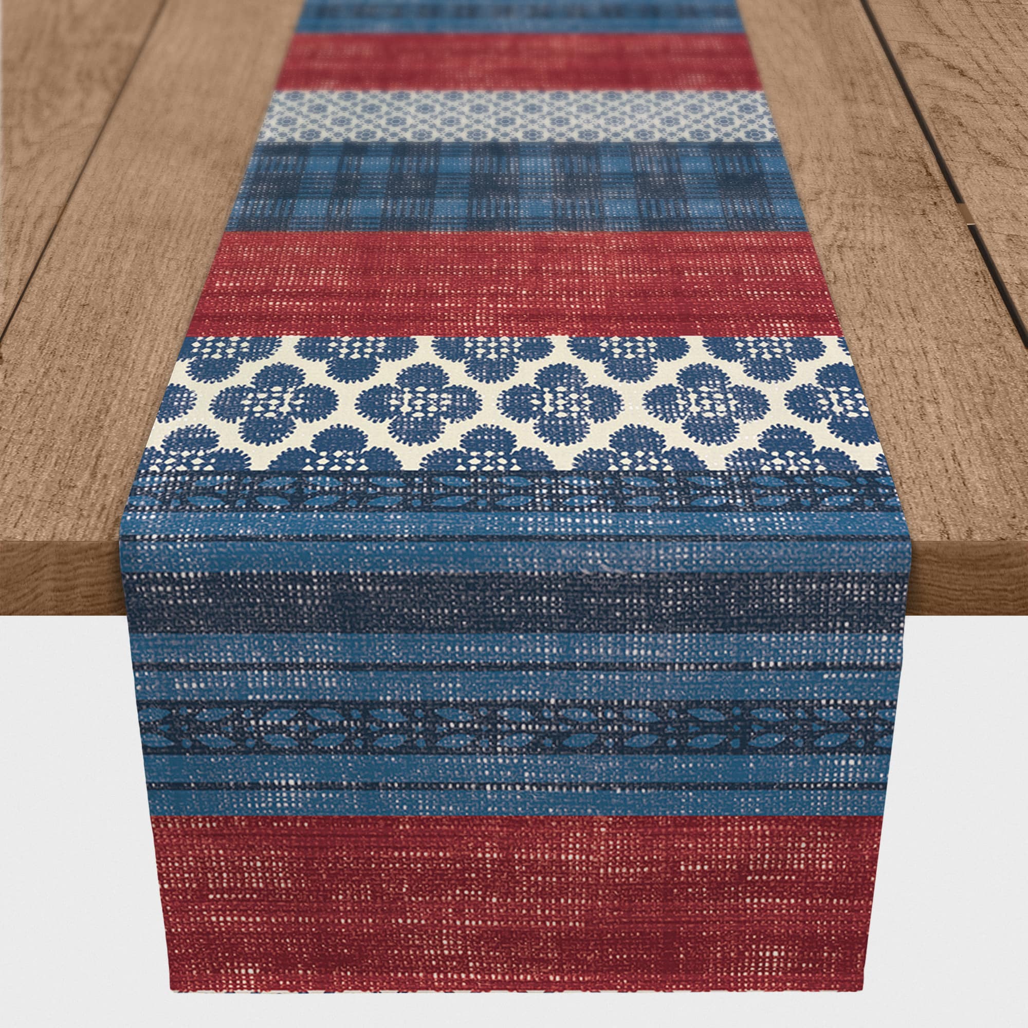 Designs Direct Patriotic Patchwork Cotton Twill Runner