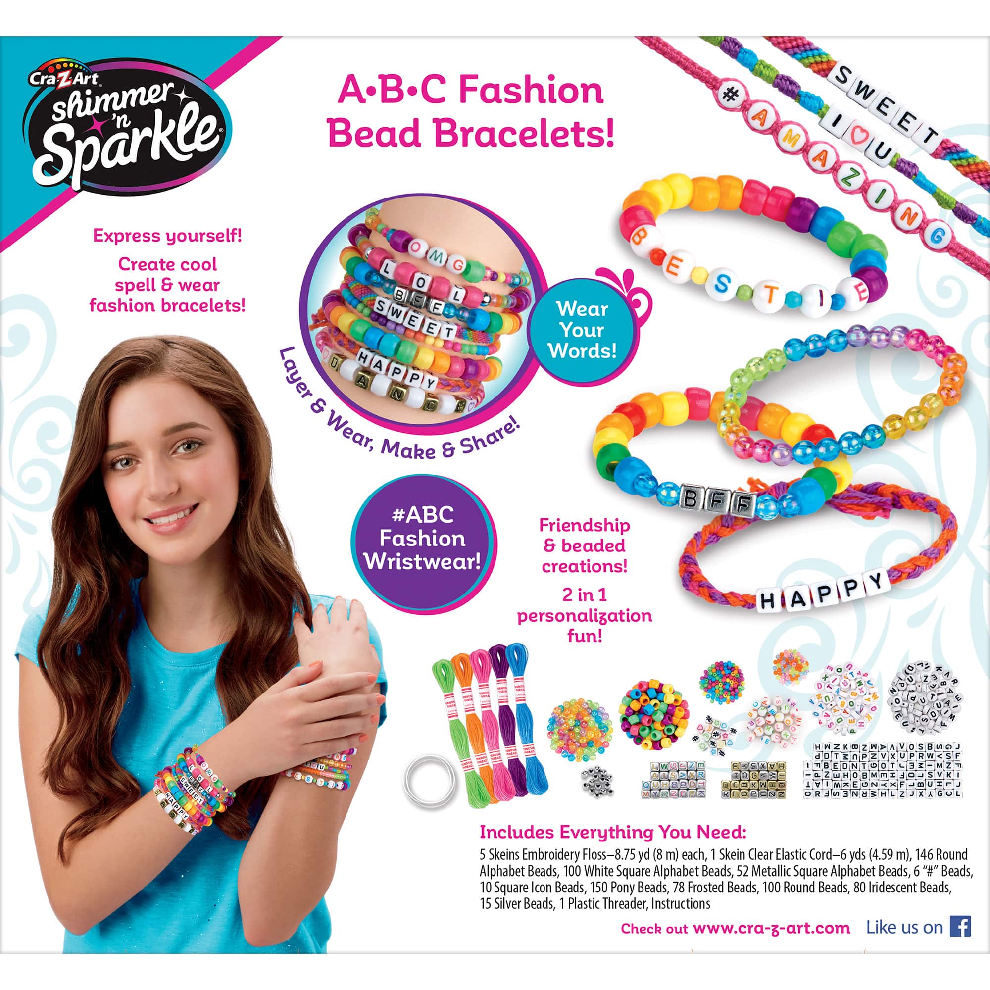 Cra-Z-Art® Shimmer 'n Sparkle ABC Fashion Bead Bracelets