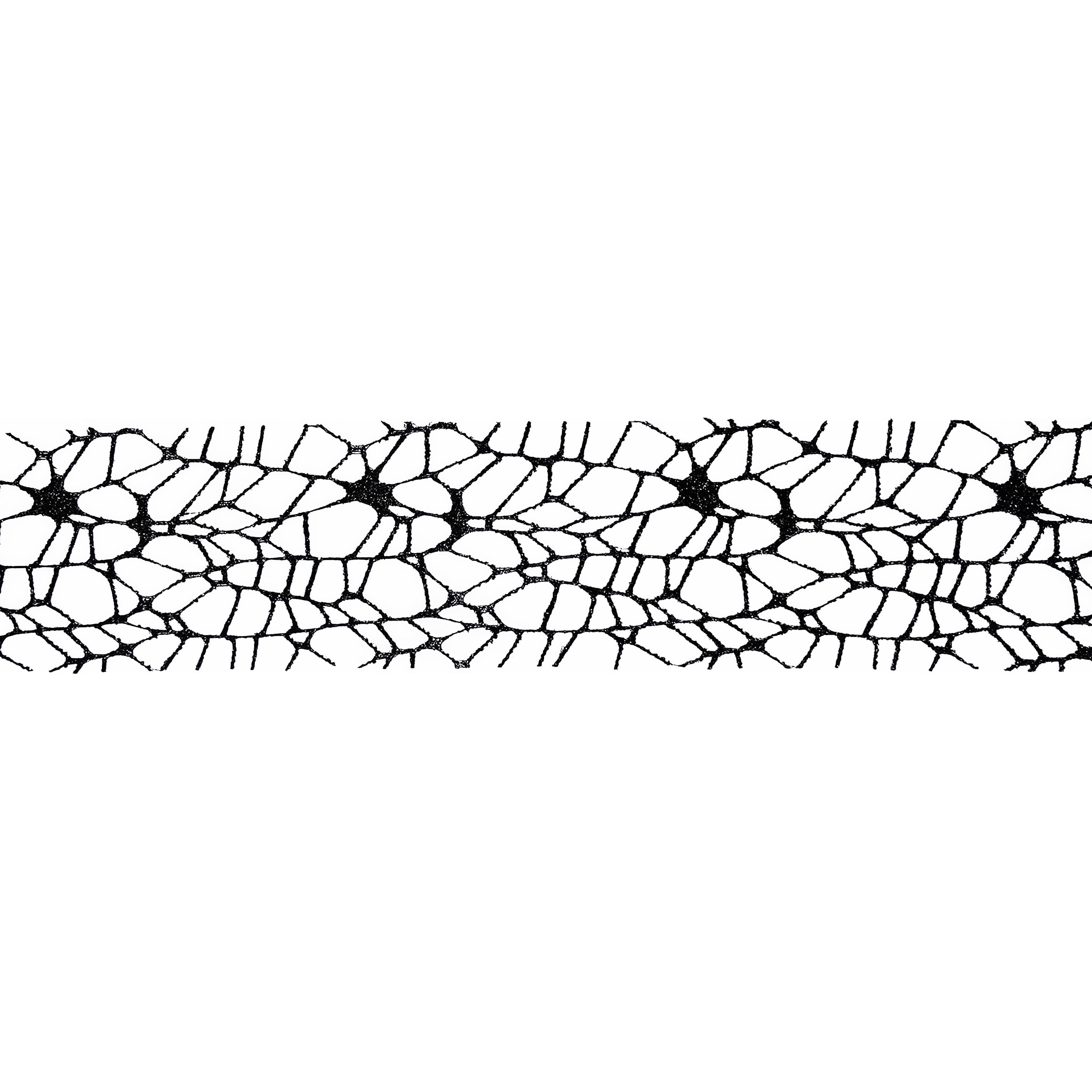 2.5" x 6.6yd. Black Glitter Spiderweb Ribbon by Celebrate It®