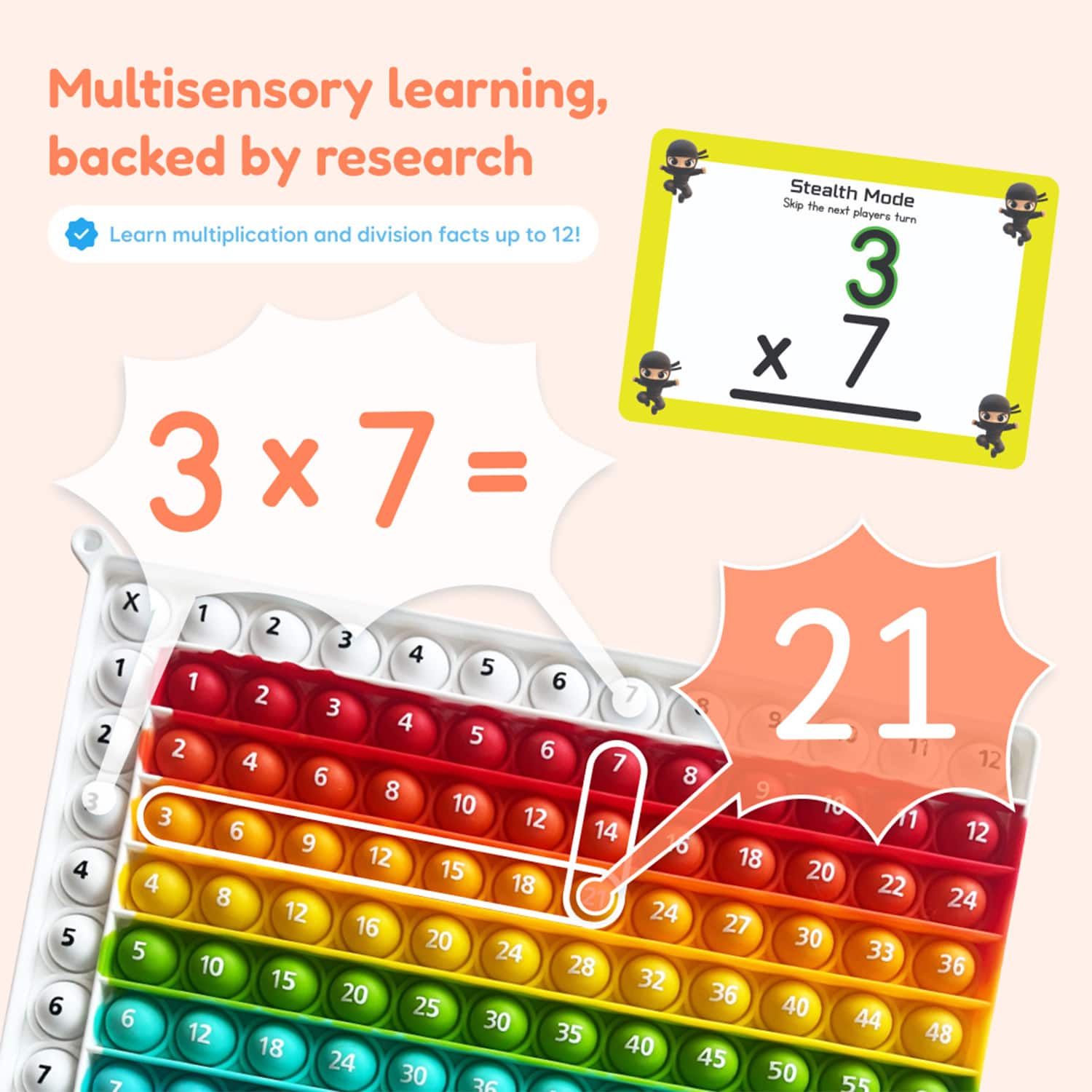 The Fidget Game Multiply & Divide Fidget Mat