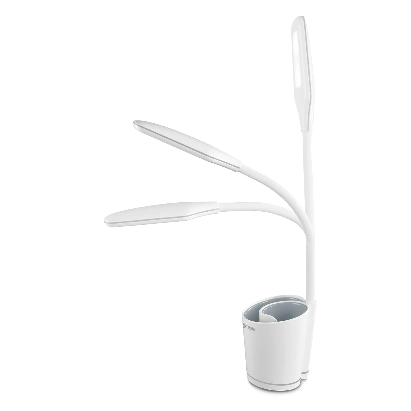 OttLite Wellness Series Swirl Organizer LED Lamp With USB