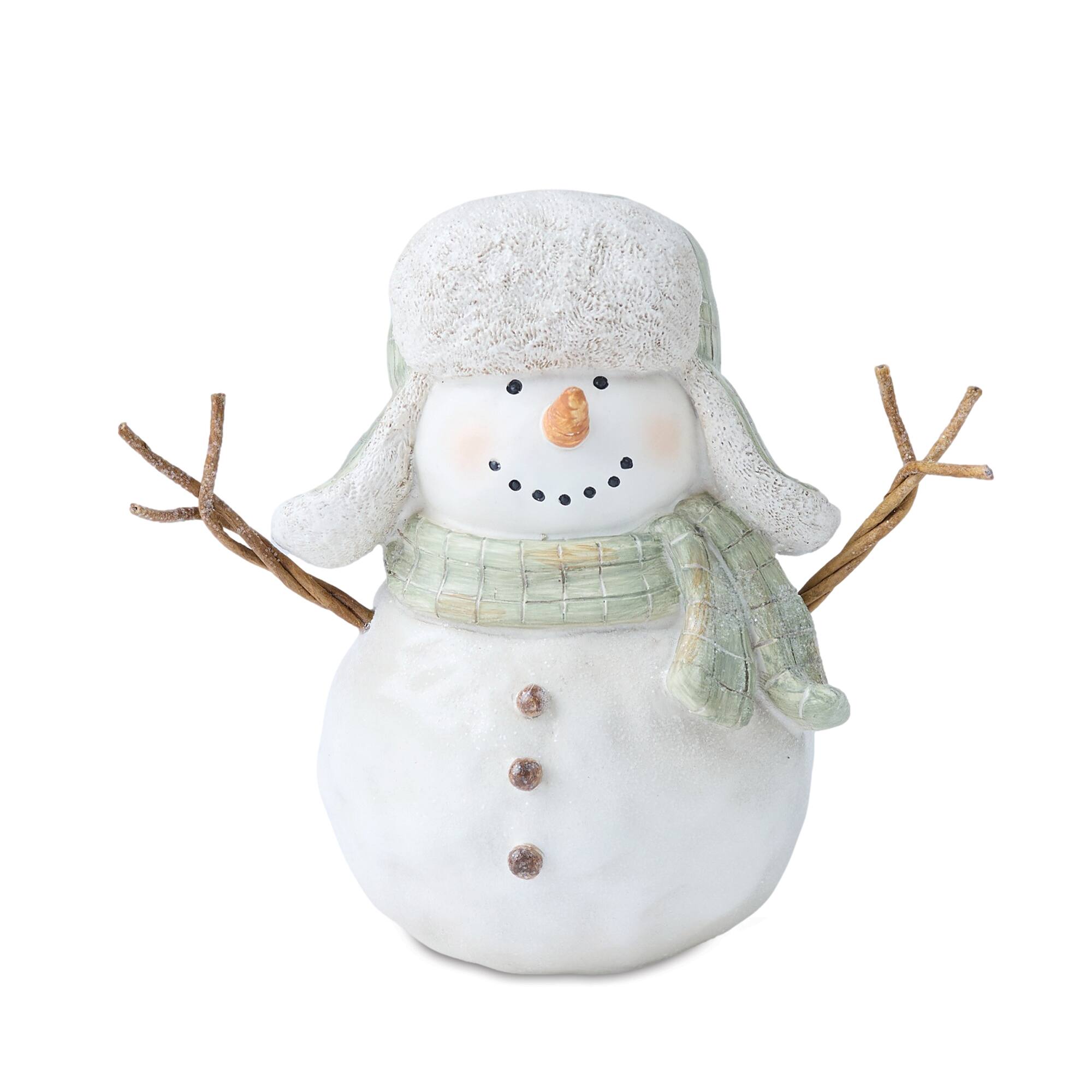 Melrose 5.75" Glittered Snowman Figurines Set