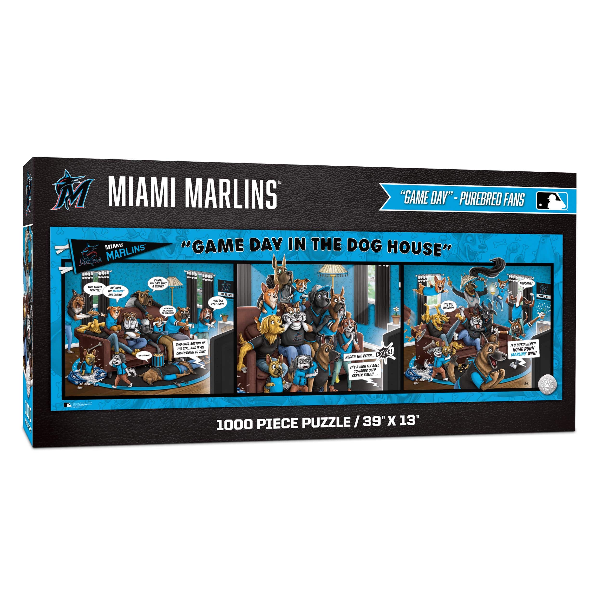 MLB Game Day in the Dog House 1,000 Piece Puzzle