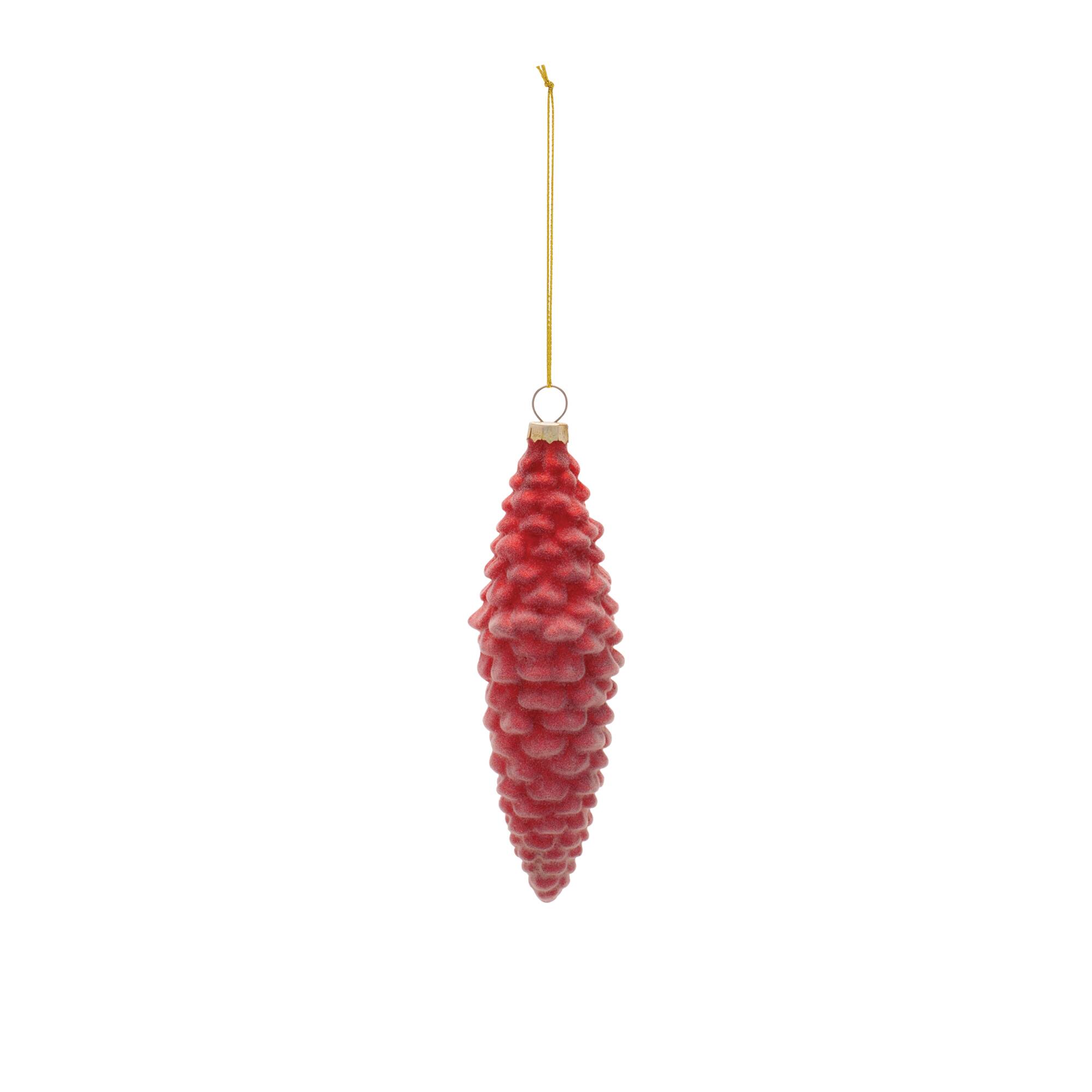 Melrose Pinecone Glass Ornaments Set
