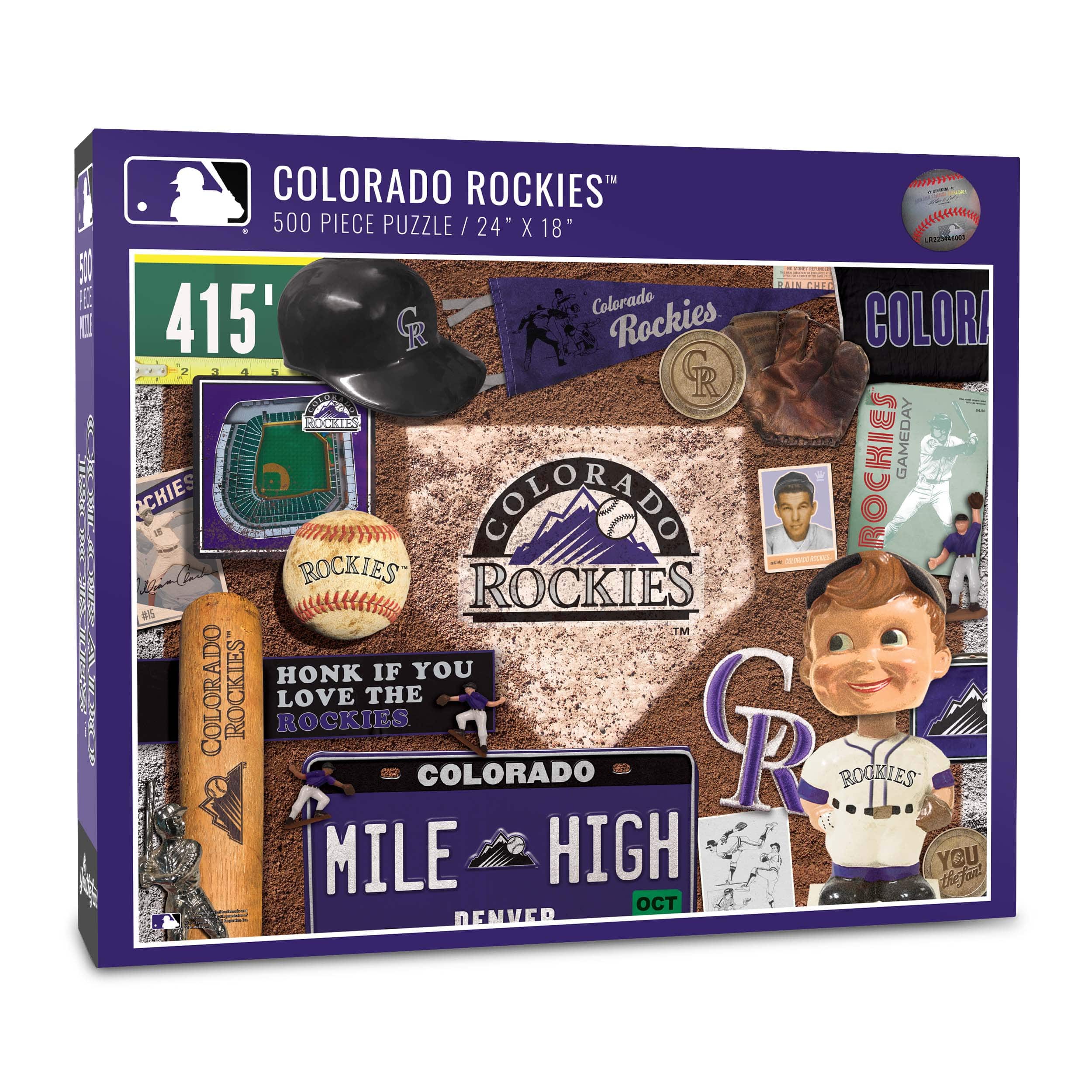 MLB Baseball Retro Series 500 Piece Puzzle By Youthefan in Colorado Rockies | 18" x 24" | Michaels®