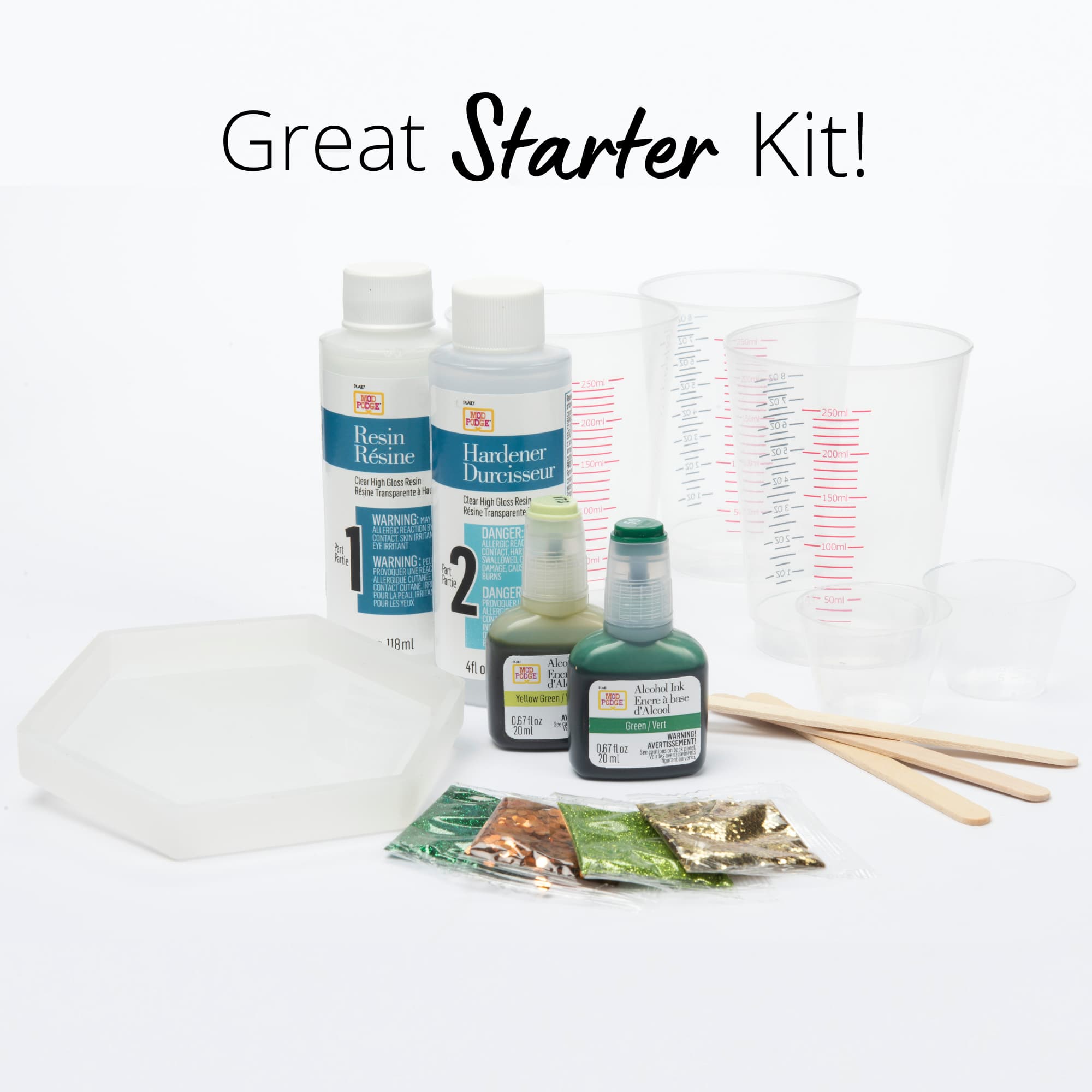 Mod Podge® & Gold Do-It-Yourself Hexagon Coaster Kit
