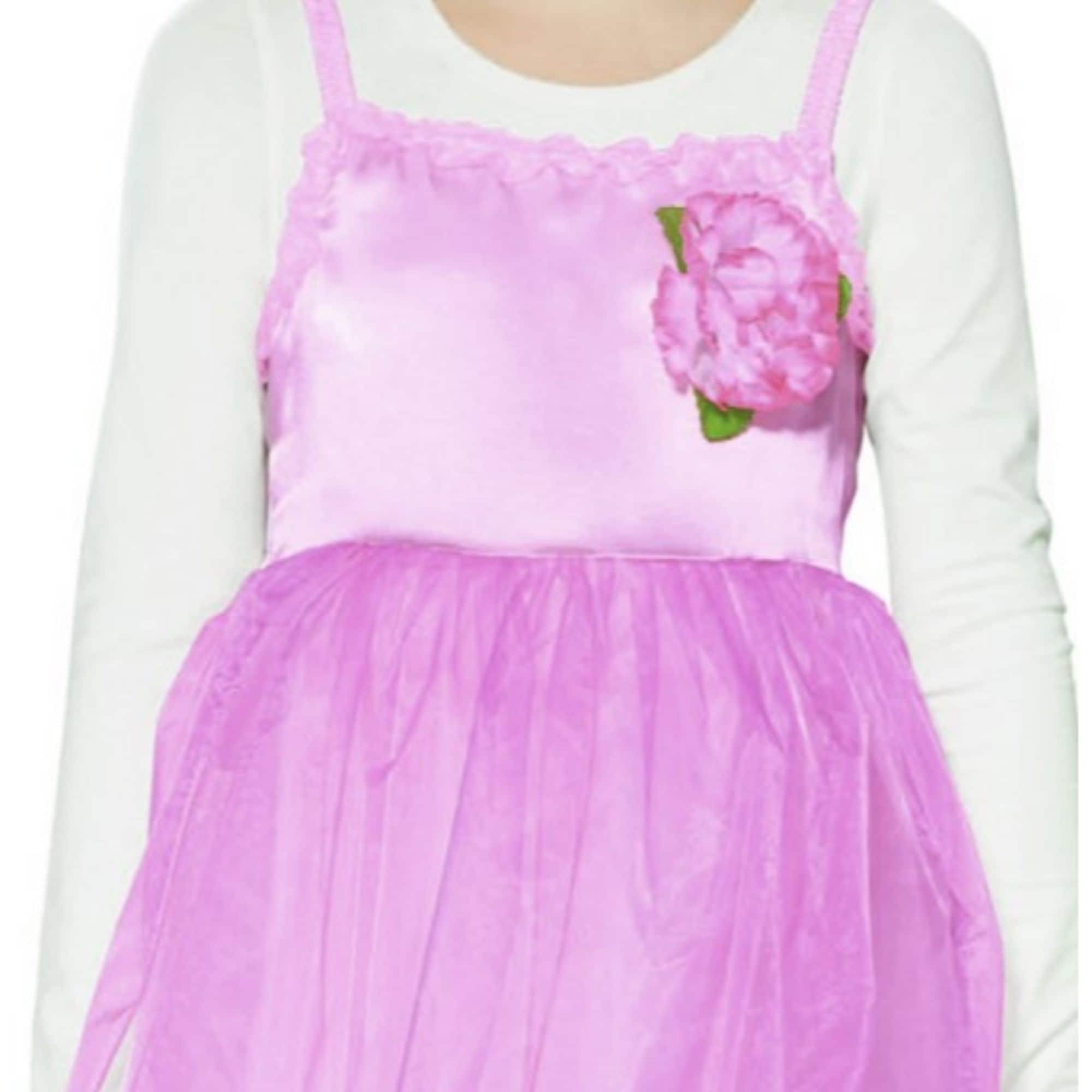 Medium Pink Flower Fairy Girl's Costume