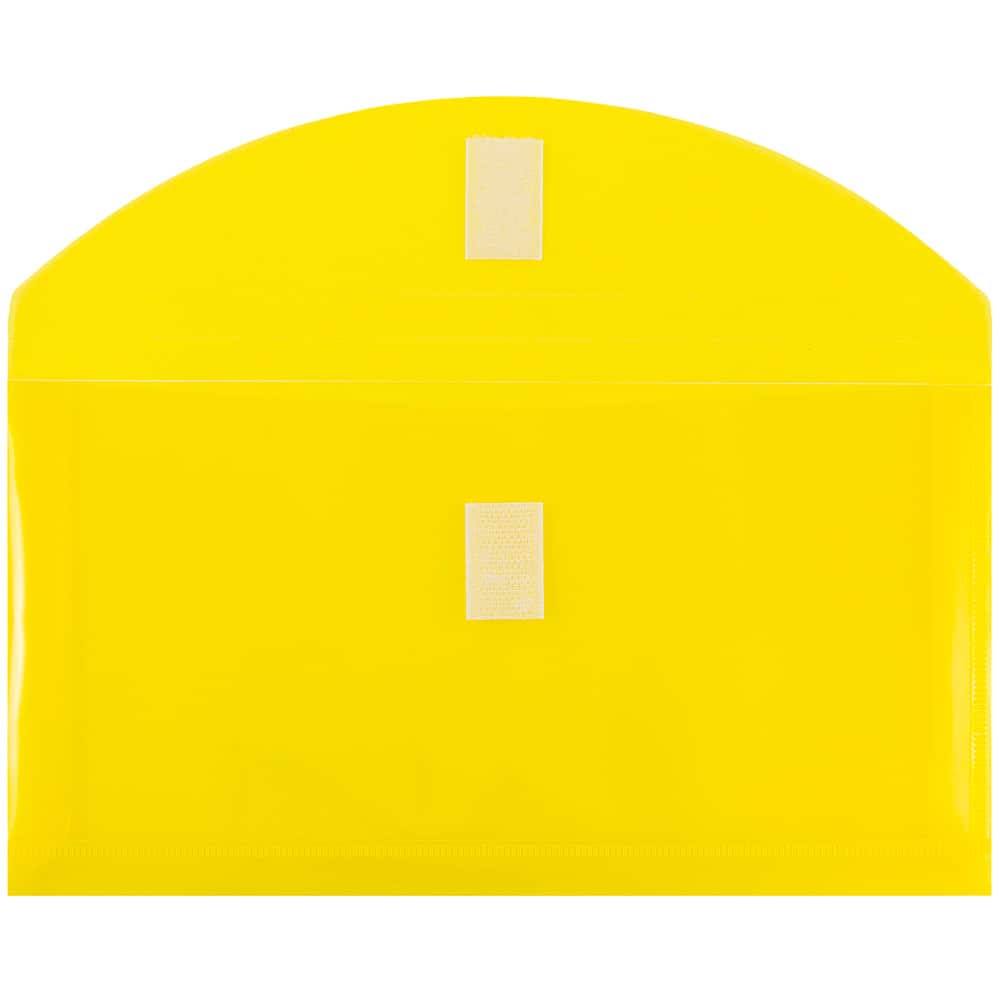 JAM Paper 5.25" x 10" Plastic Hook & Loop Closure Envelopes