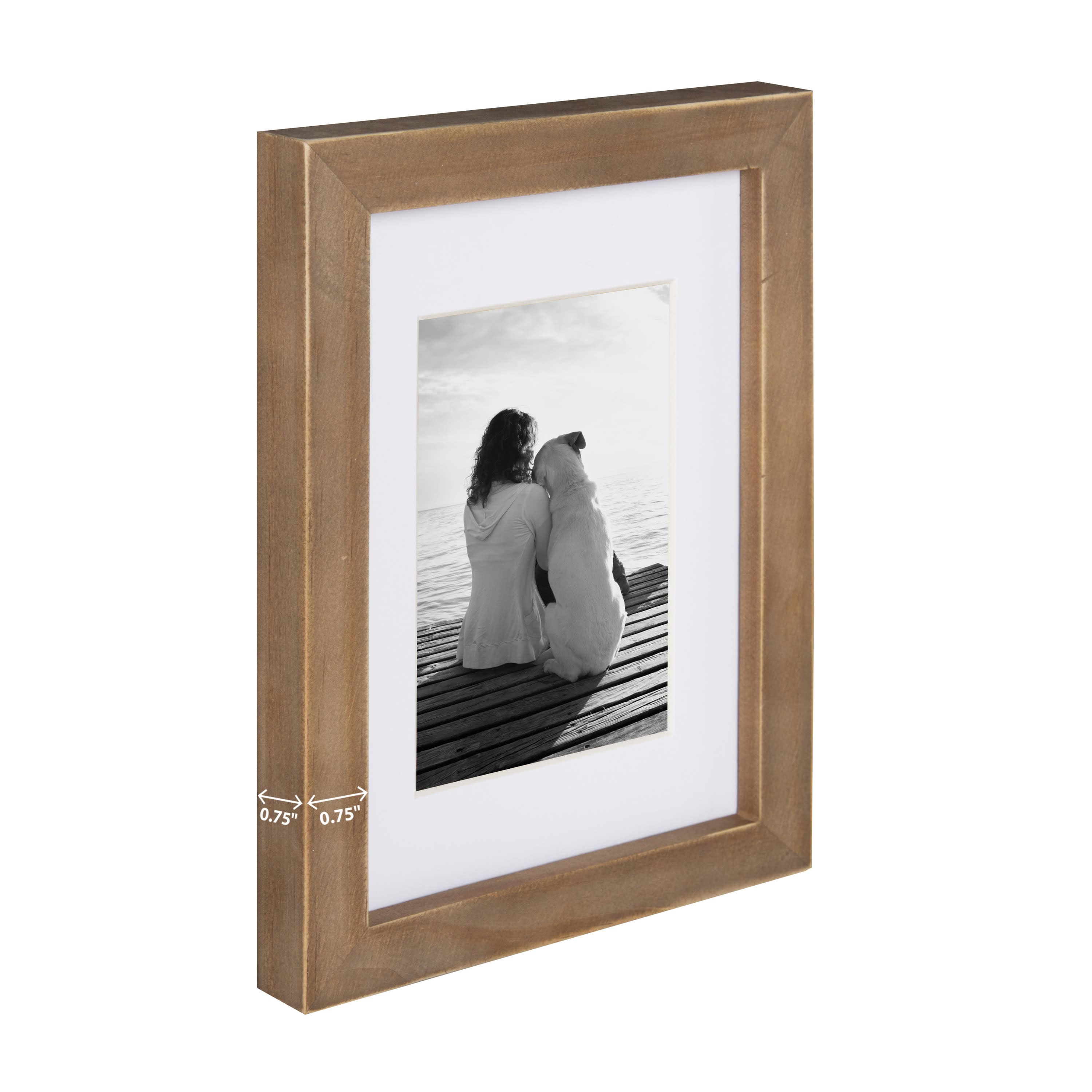 Kate and Laurel Gallery 8" x 10" Picture Frames with 5" x 7" Mat