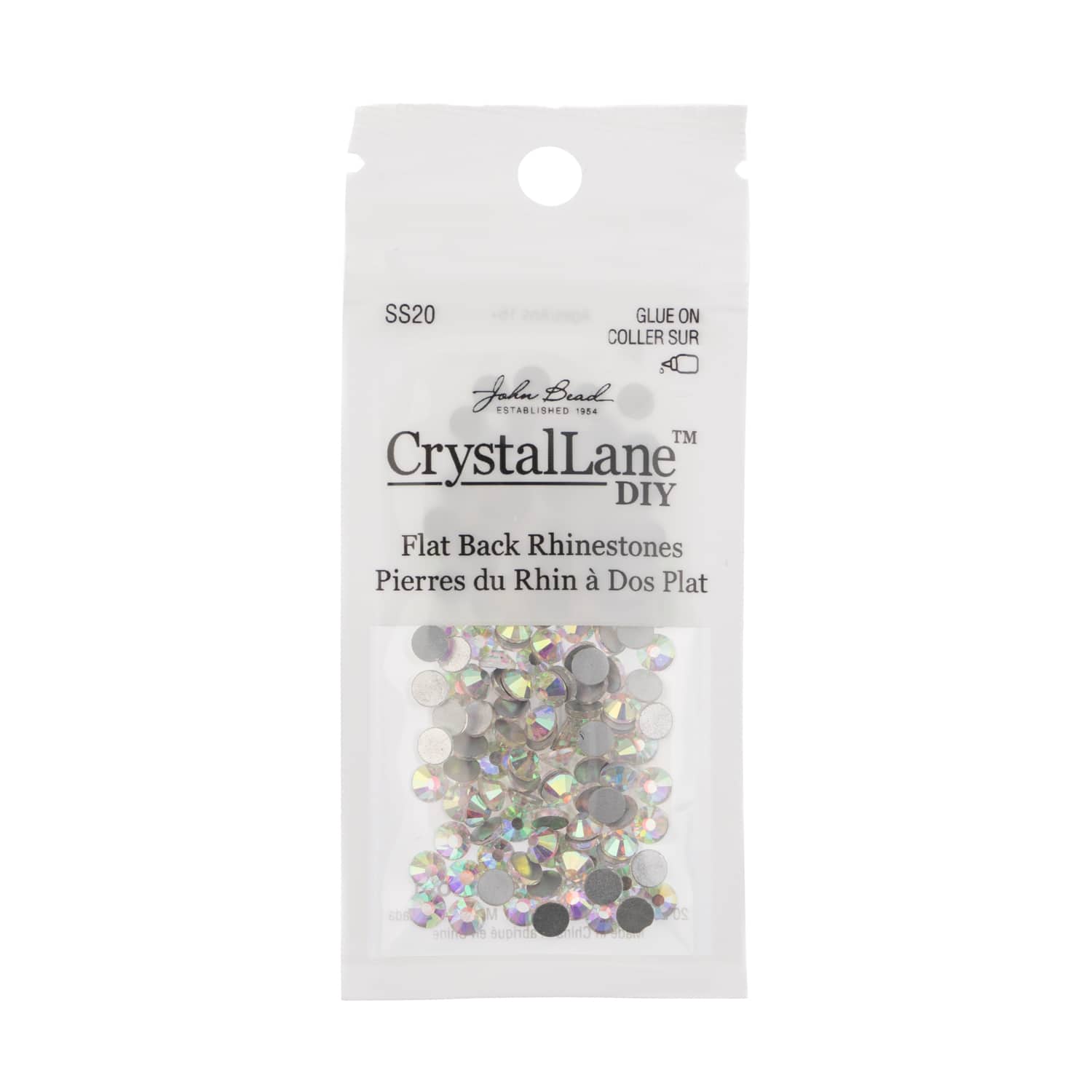 John Bead Crystal Lane SS20 Round Flatback Czech Crystals, 144ct.