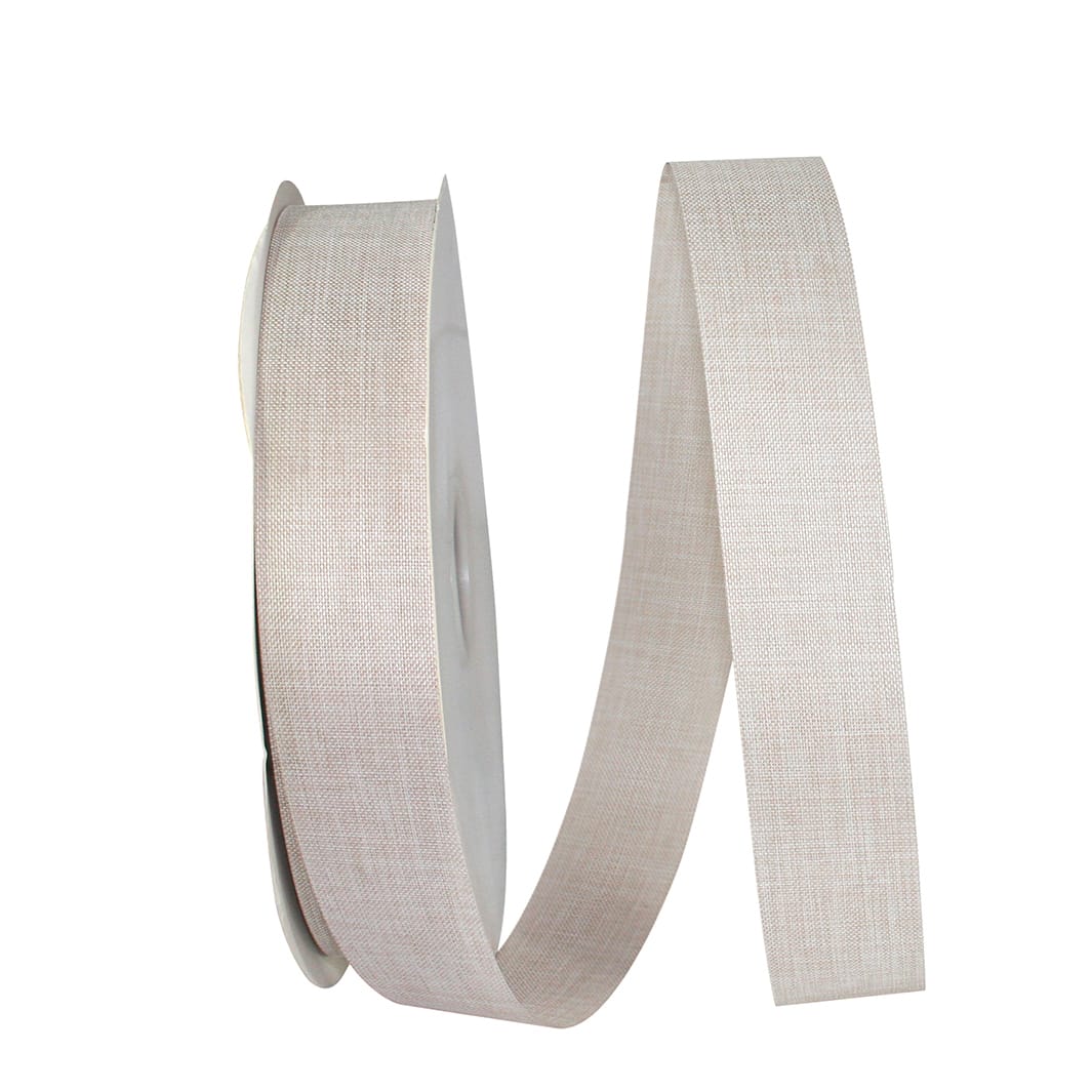 Reliant 1.375" x 100yd. Natural Allure Linen Ribbon
