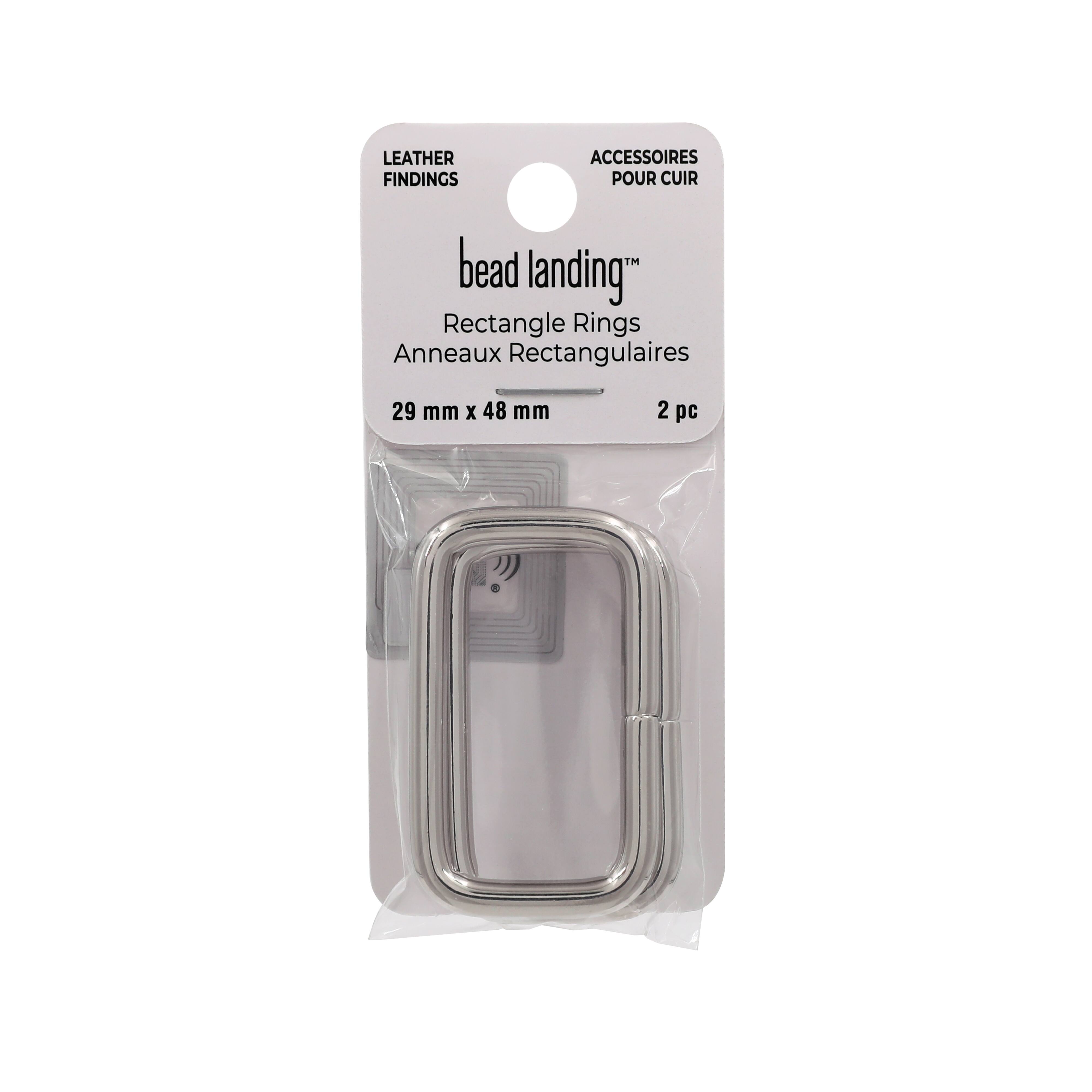 Rhodium Rectangle Rings, 2ct. by Bead Landing™