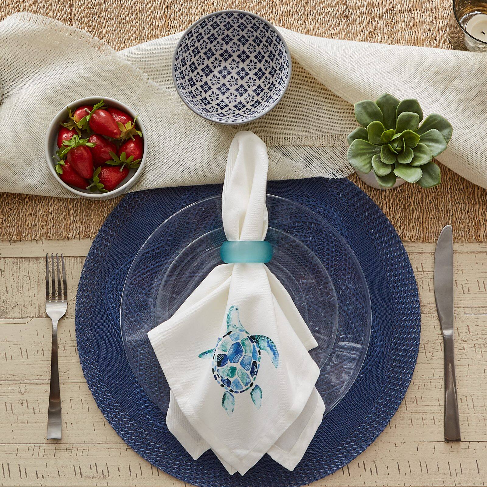 DII® Turquoise Turtle Cloth Dinner Napkins, 6ct.