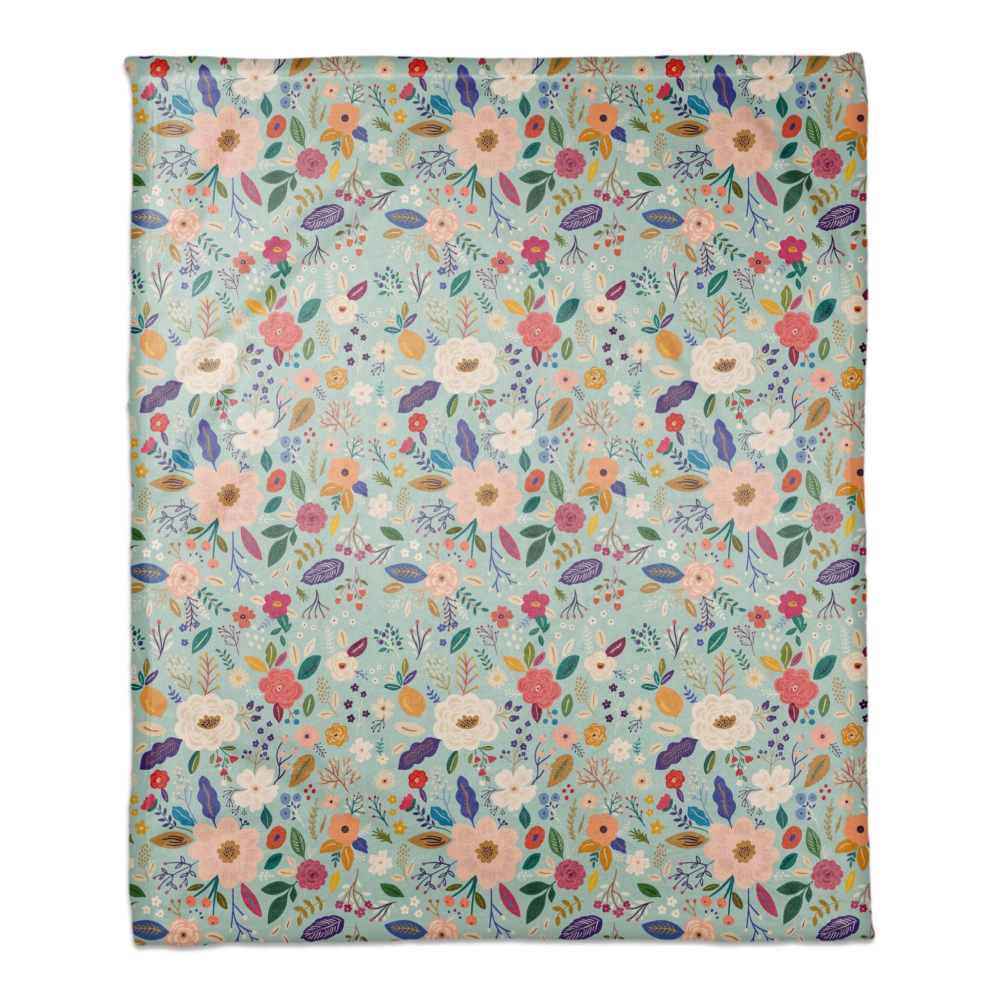 Mother's Day Florals Coral Fleece Blanket