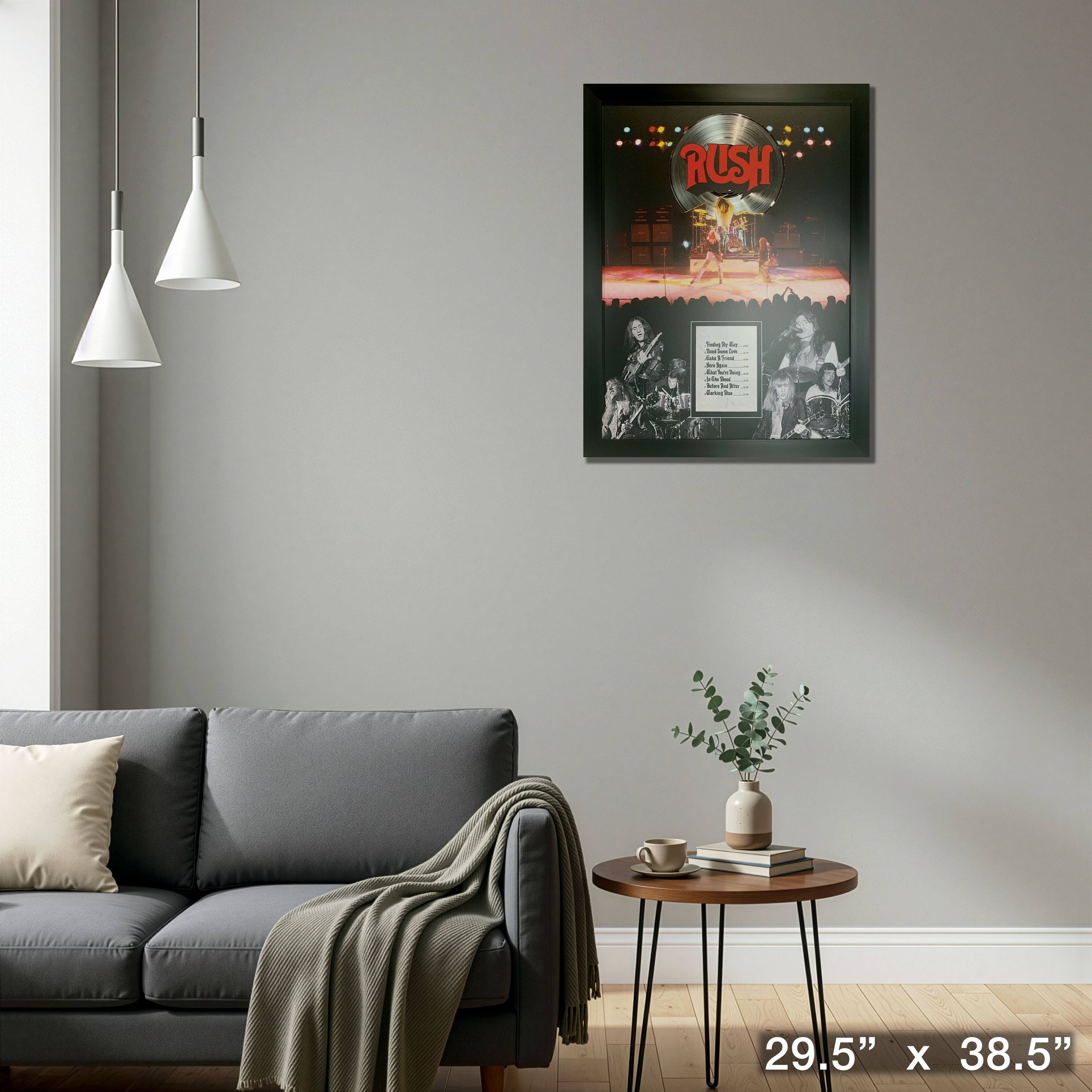 RUSH Framed First Album Collage 29.5" x 38.5"