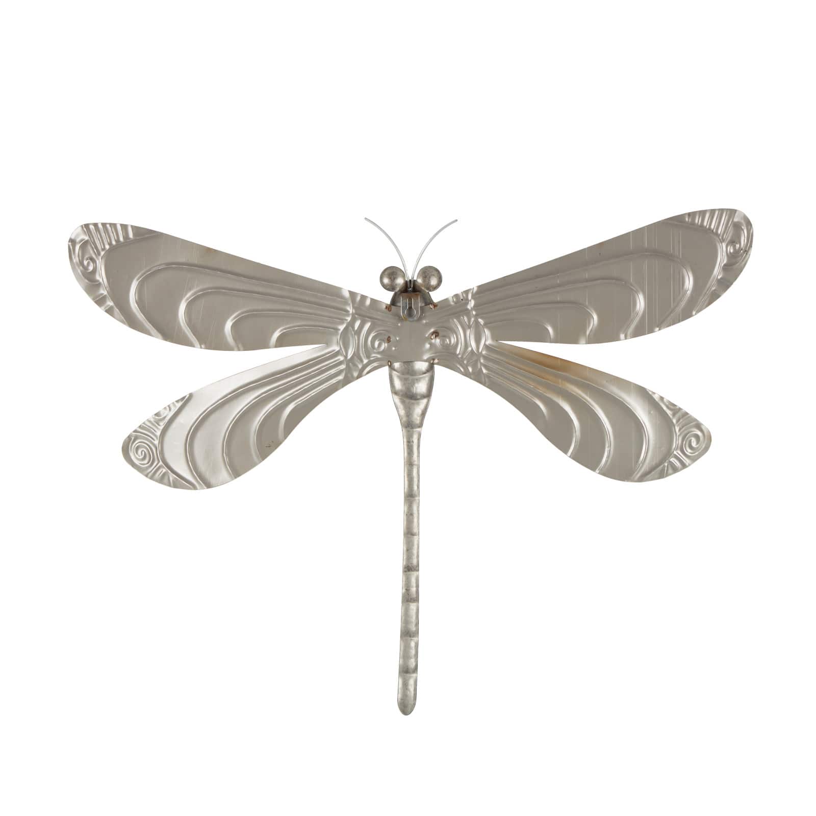 24" x 18" Multicolor Stainless Steel Dragonfly Home Wall Décor