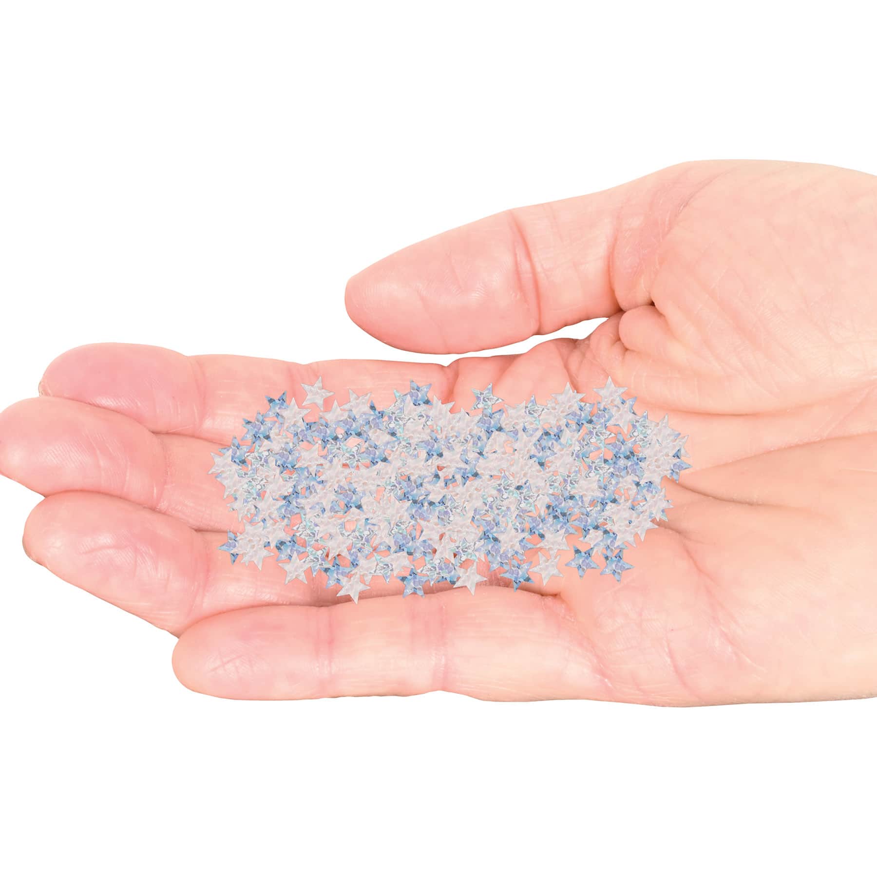 Beistle 1.5oz. Silver Holographic Stars Confetti