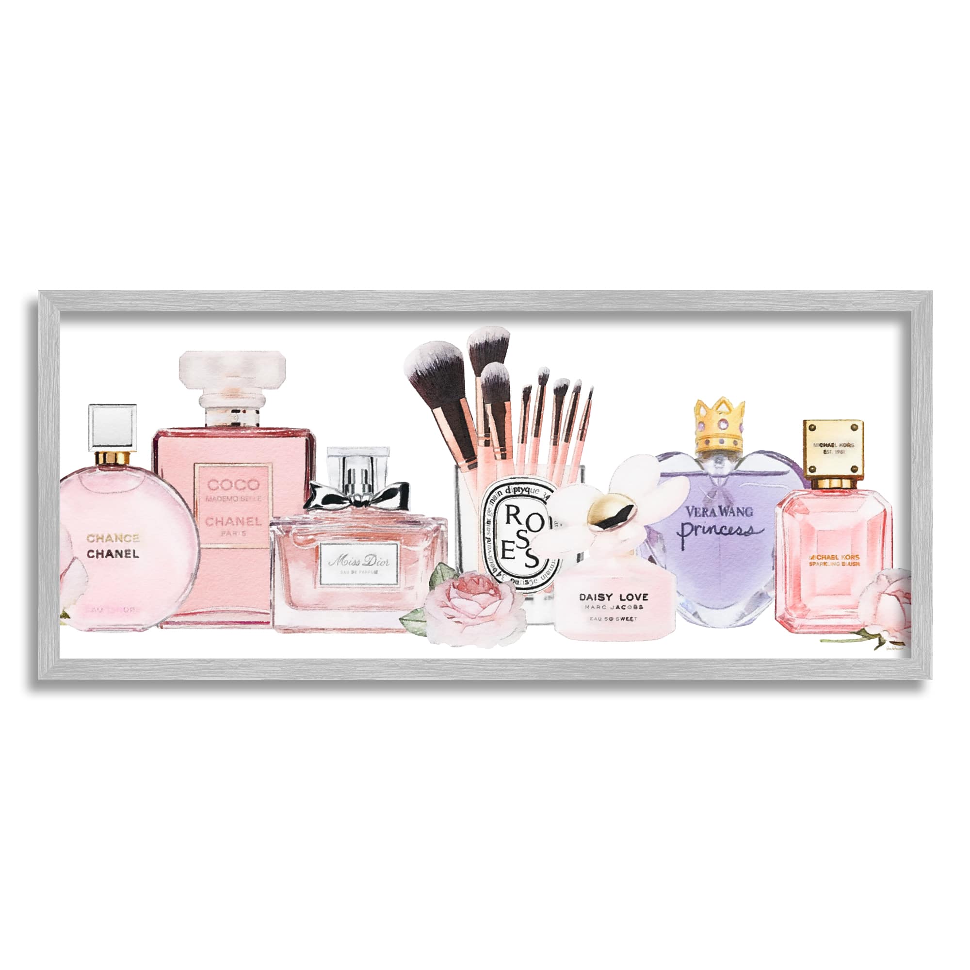 Stupell Industries Women's Fashion Fragrance Glam Accessories in Frame Wall Art