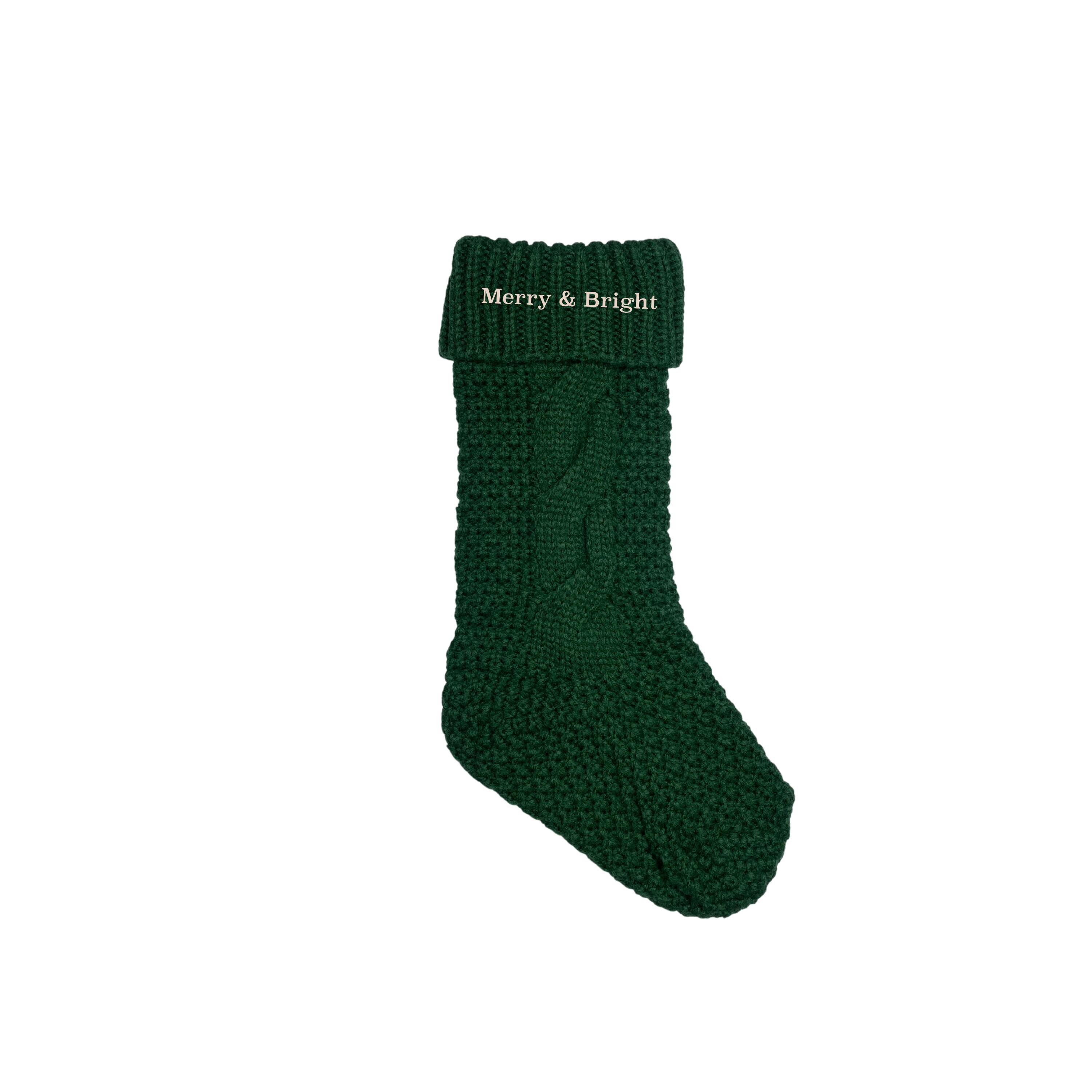 18" Merry & Bright Serif Stocking